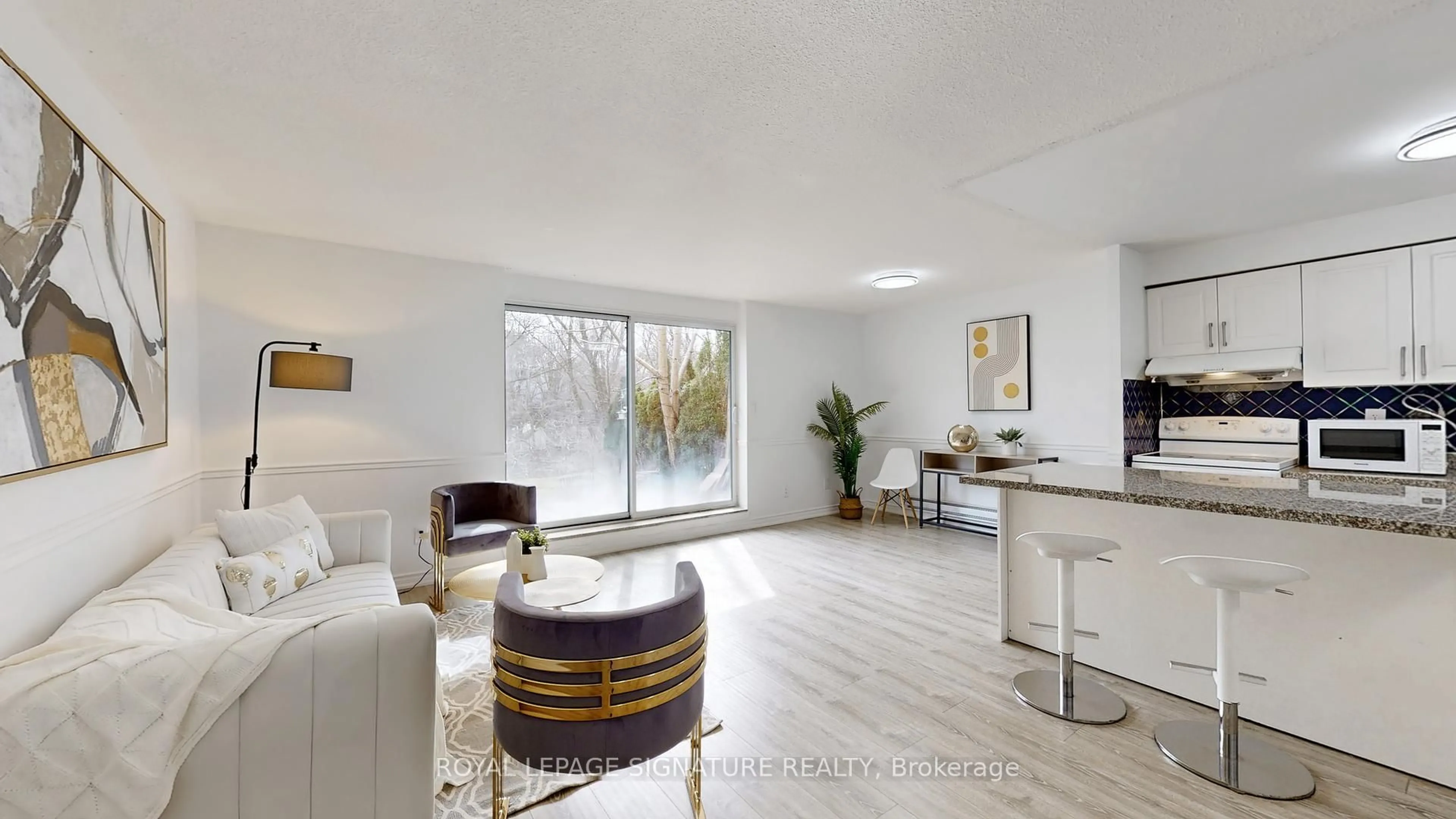 Living room with furniture, unknown for 20 Moonstone Bywy #180, Toronto Ontario M2H 3J4