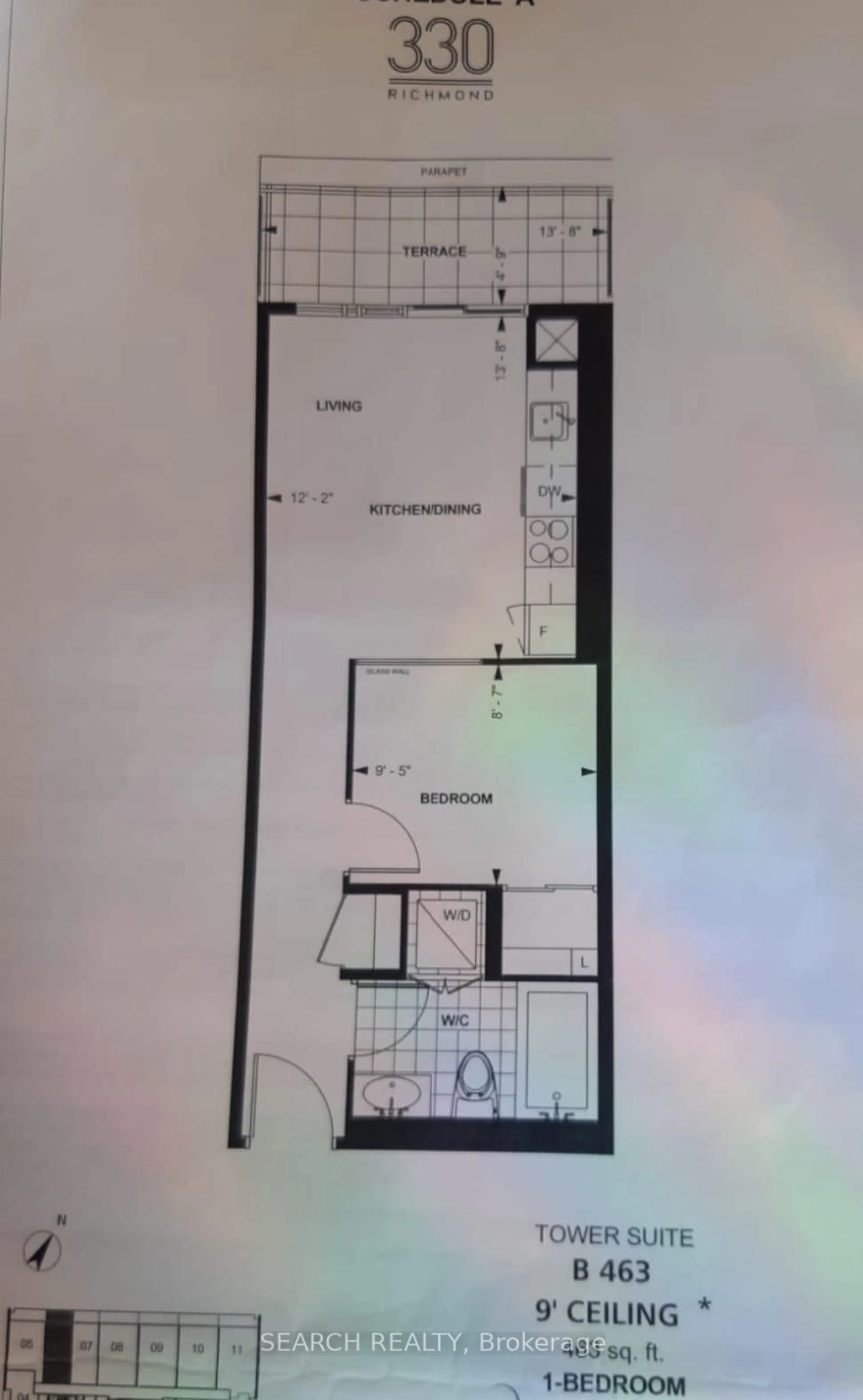 Floor plan for 330 Richmond St #1507, Toronto Ontario M5V 1X2