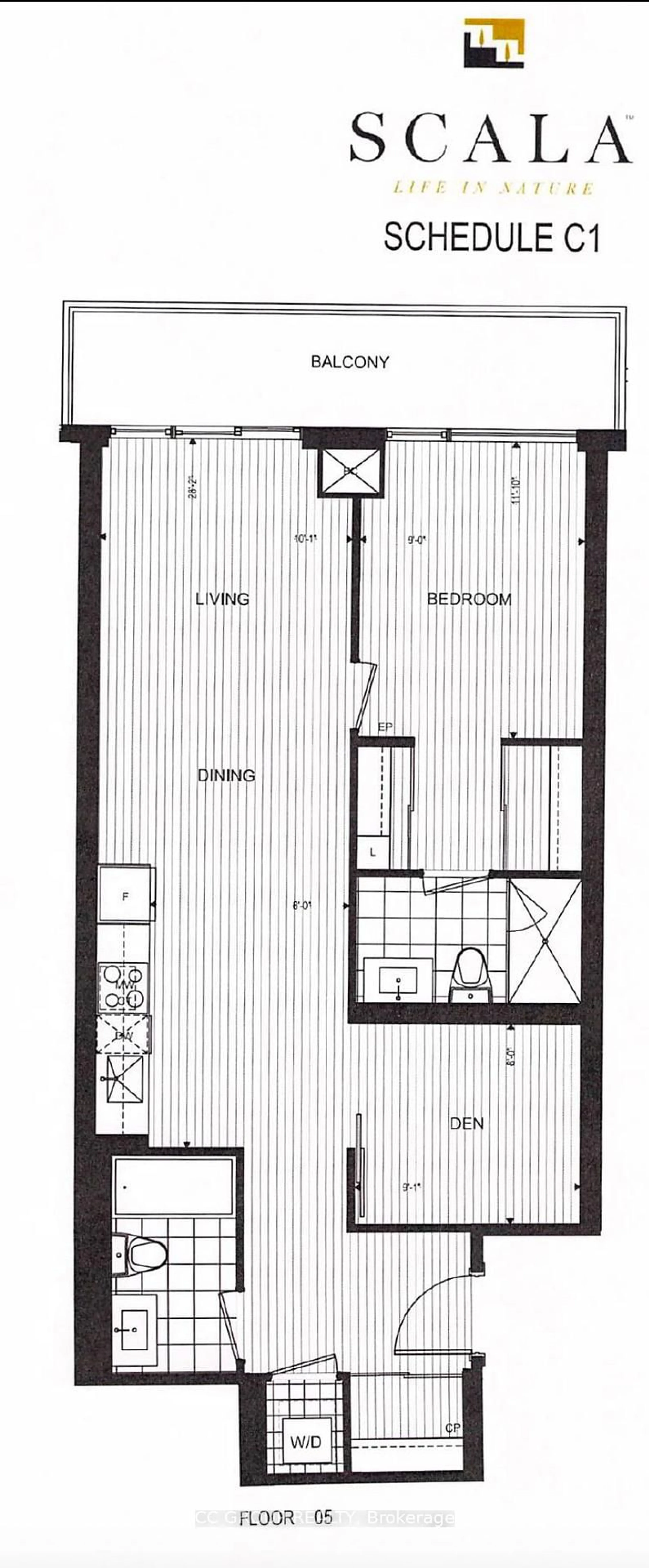 Floor plan for 25 Adra Grado Way #505, Toronto Ontario M2J 0H6