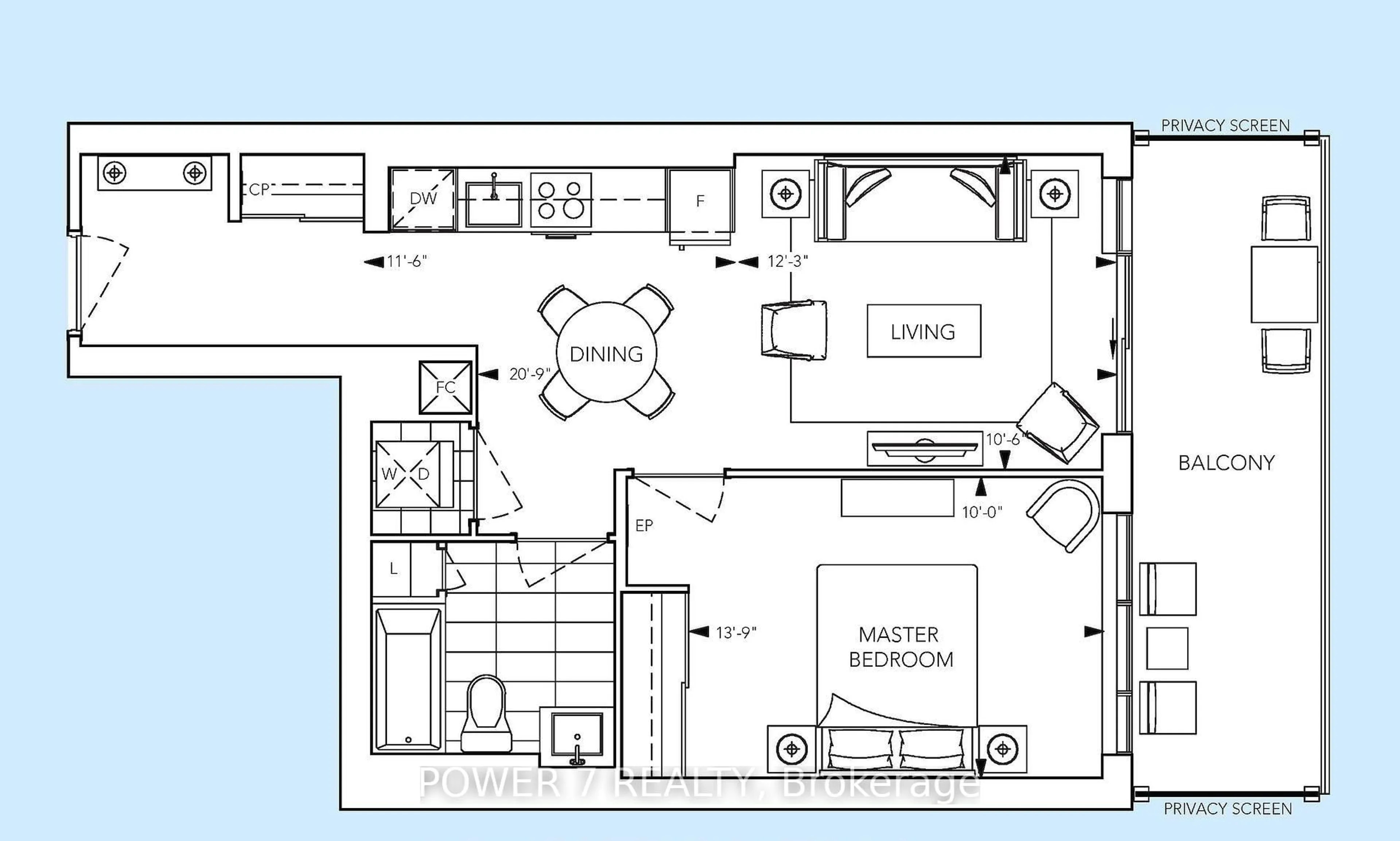 Floor plan for 30 Inn On The Park Dr #1808, Toronto Ontario M3C 0P7