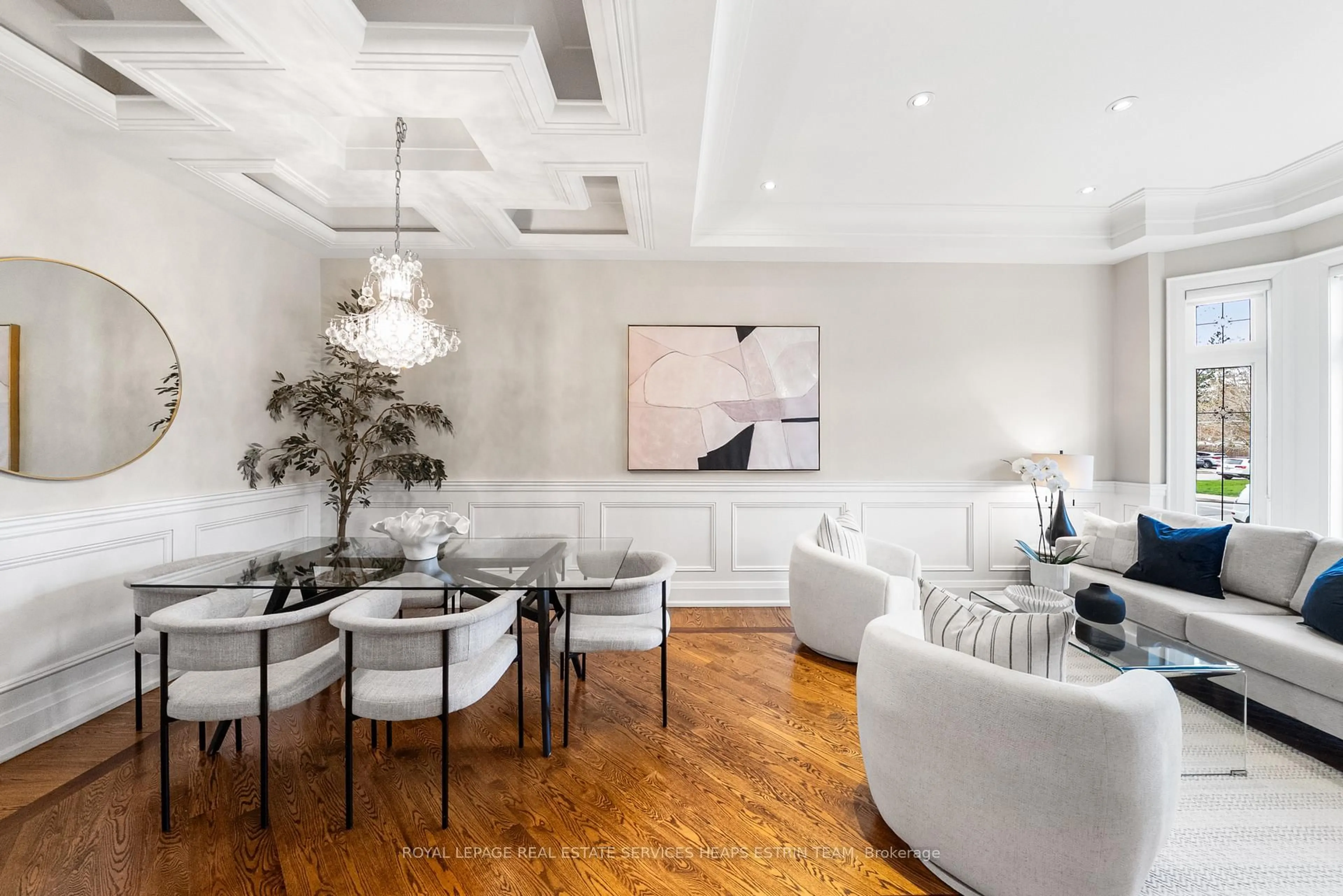 Dining room, wood/laminate floor for 565 Broadway Ave, Toronto Ontario M4G 2S2