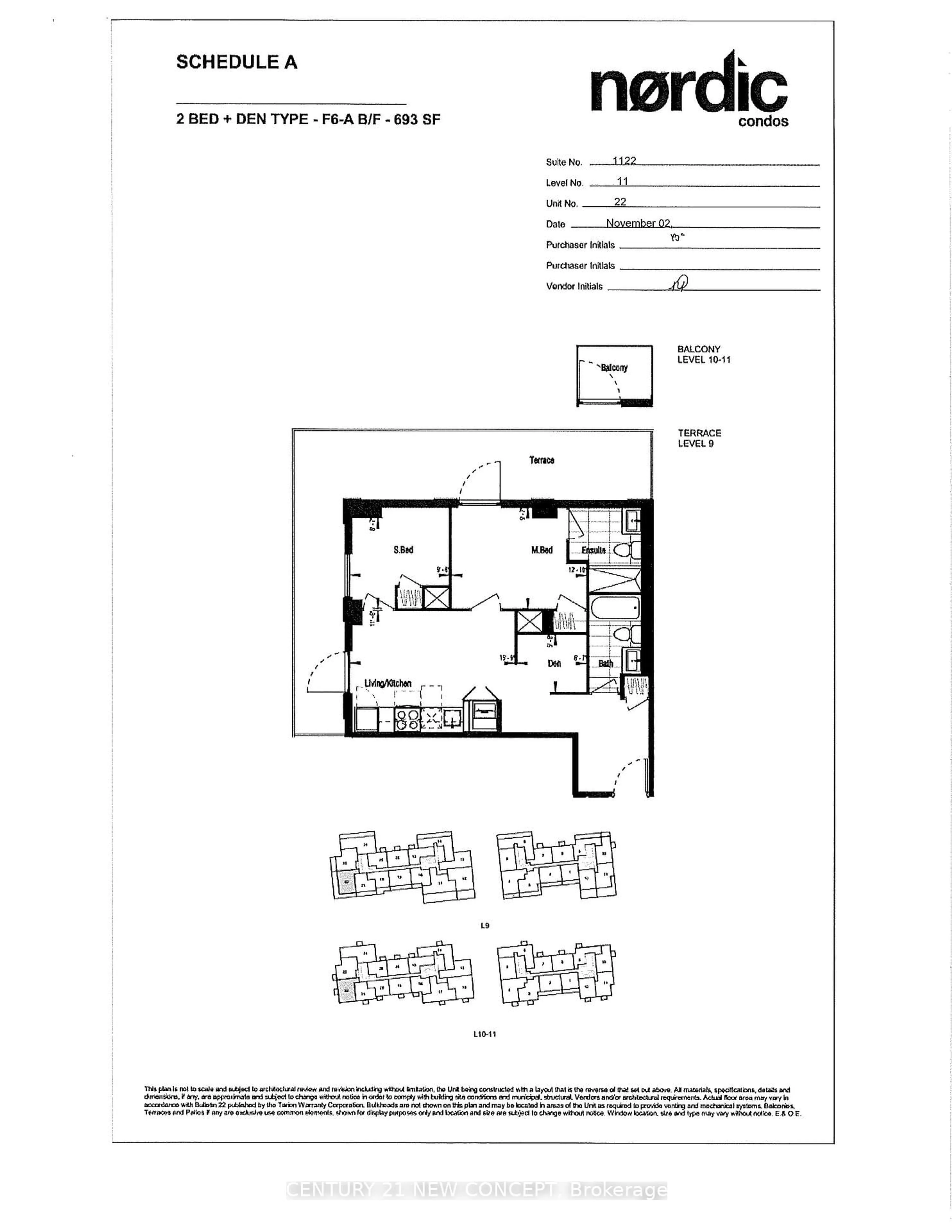 Floor plan for 500 Wilson Ave #1122, Toronto Ontario M3H 0E5