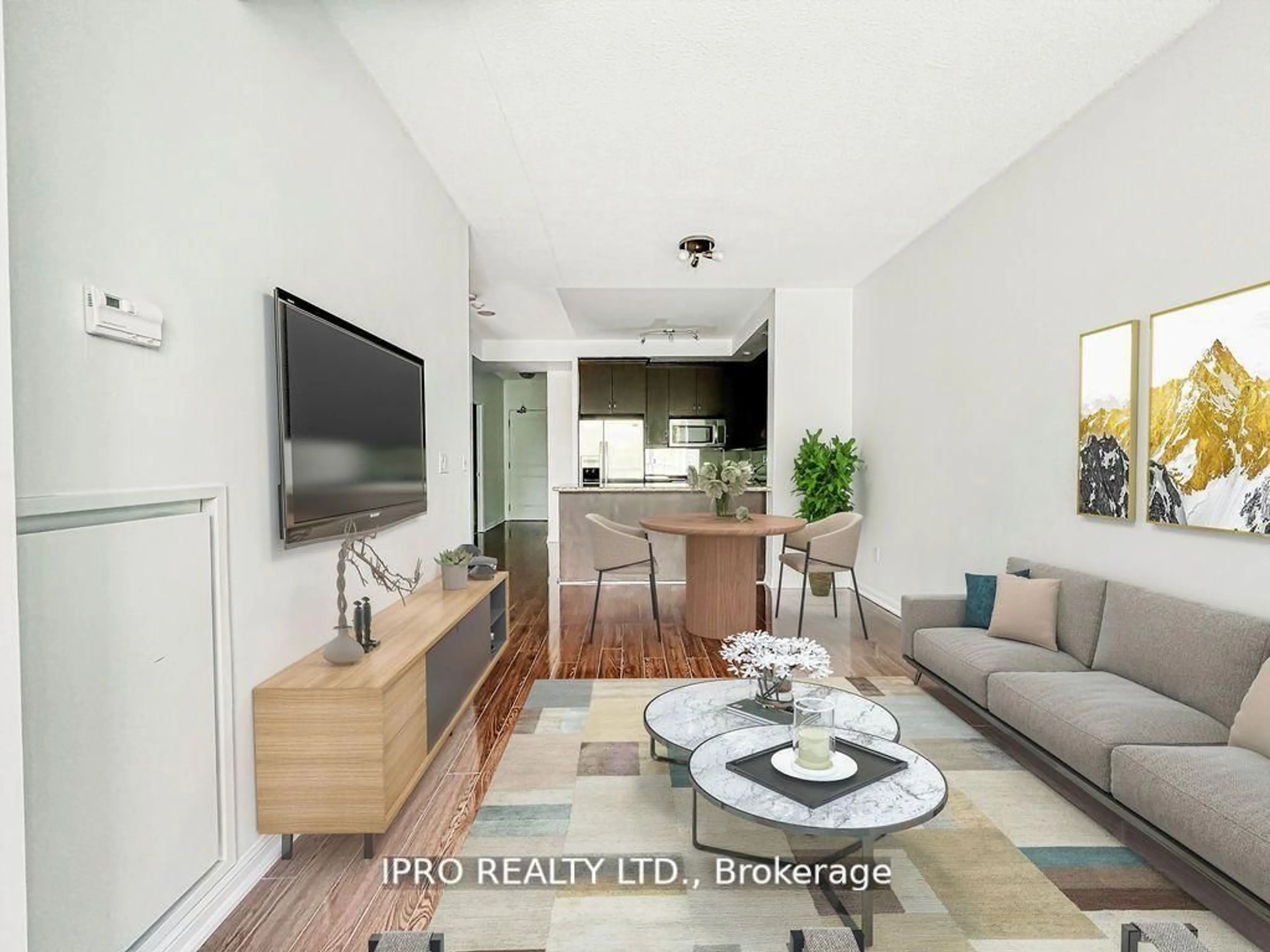 Living room with furniture, unknown for 21 Grand Magazine St #217, Toronto Ontario M5V 1B4