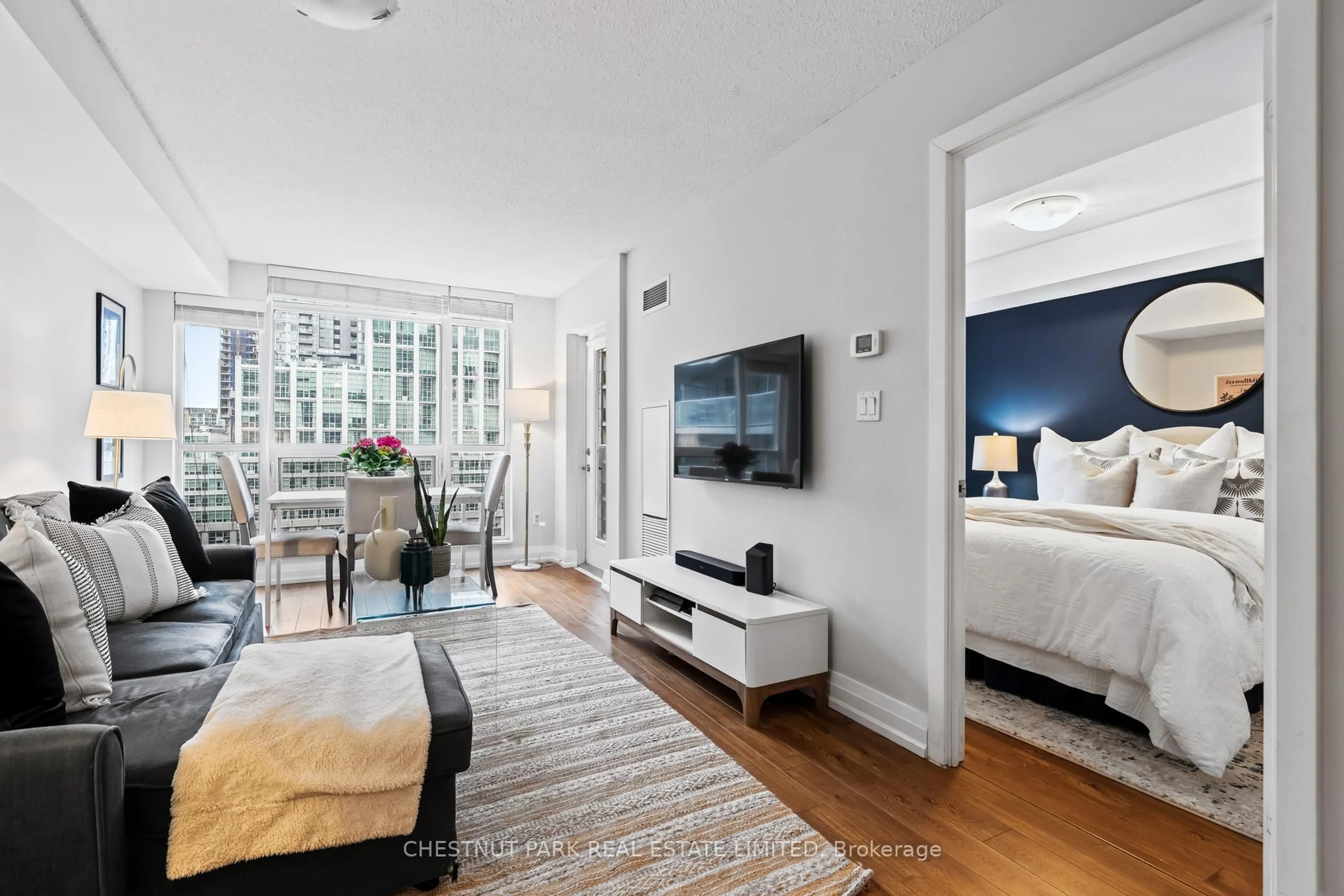Living room with furniture, unknown for 20 Blue Jays Way #920, Toronto Ontario M5V 3W6