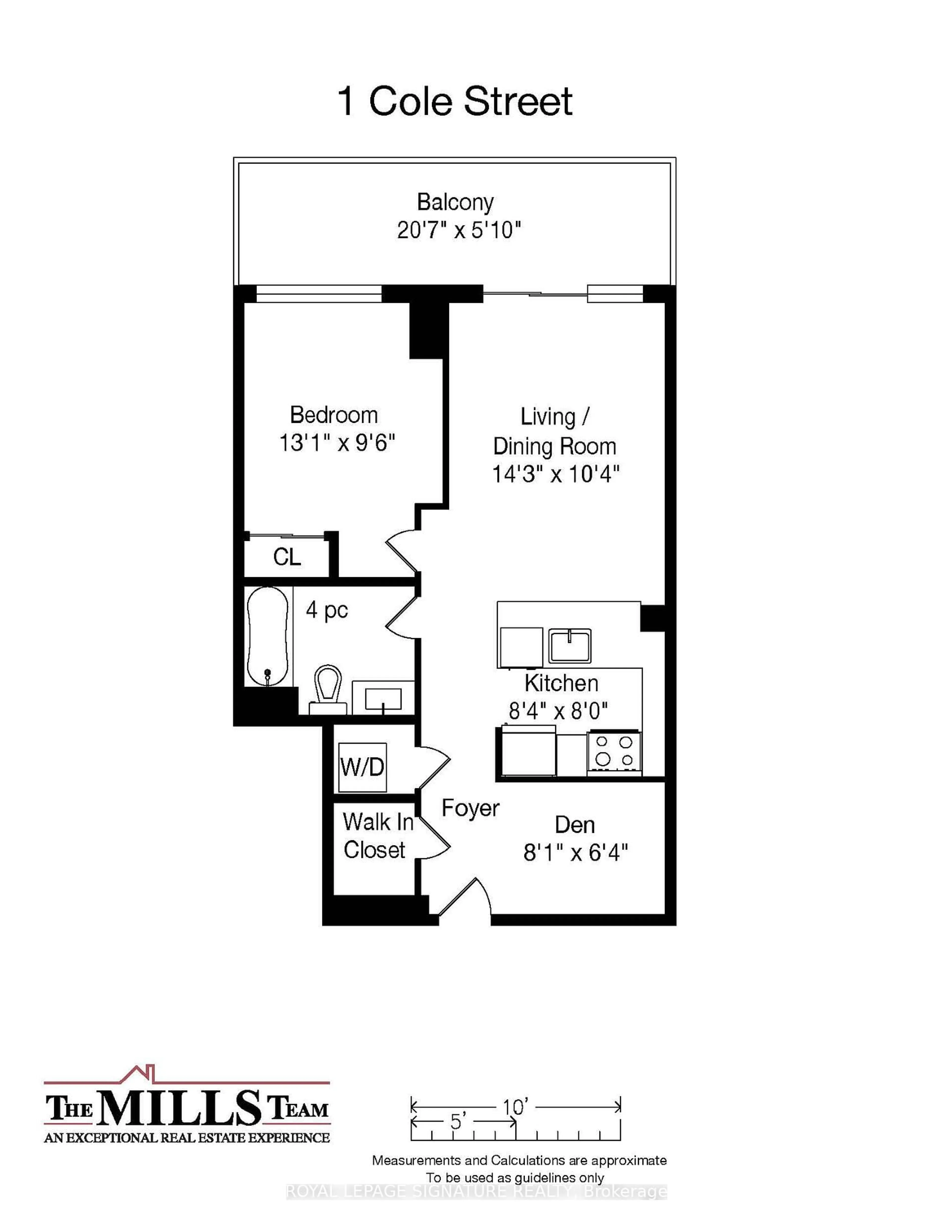 Floor plan for 1 Cole St #804, Toronto Ontario M5A 4M2