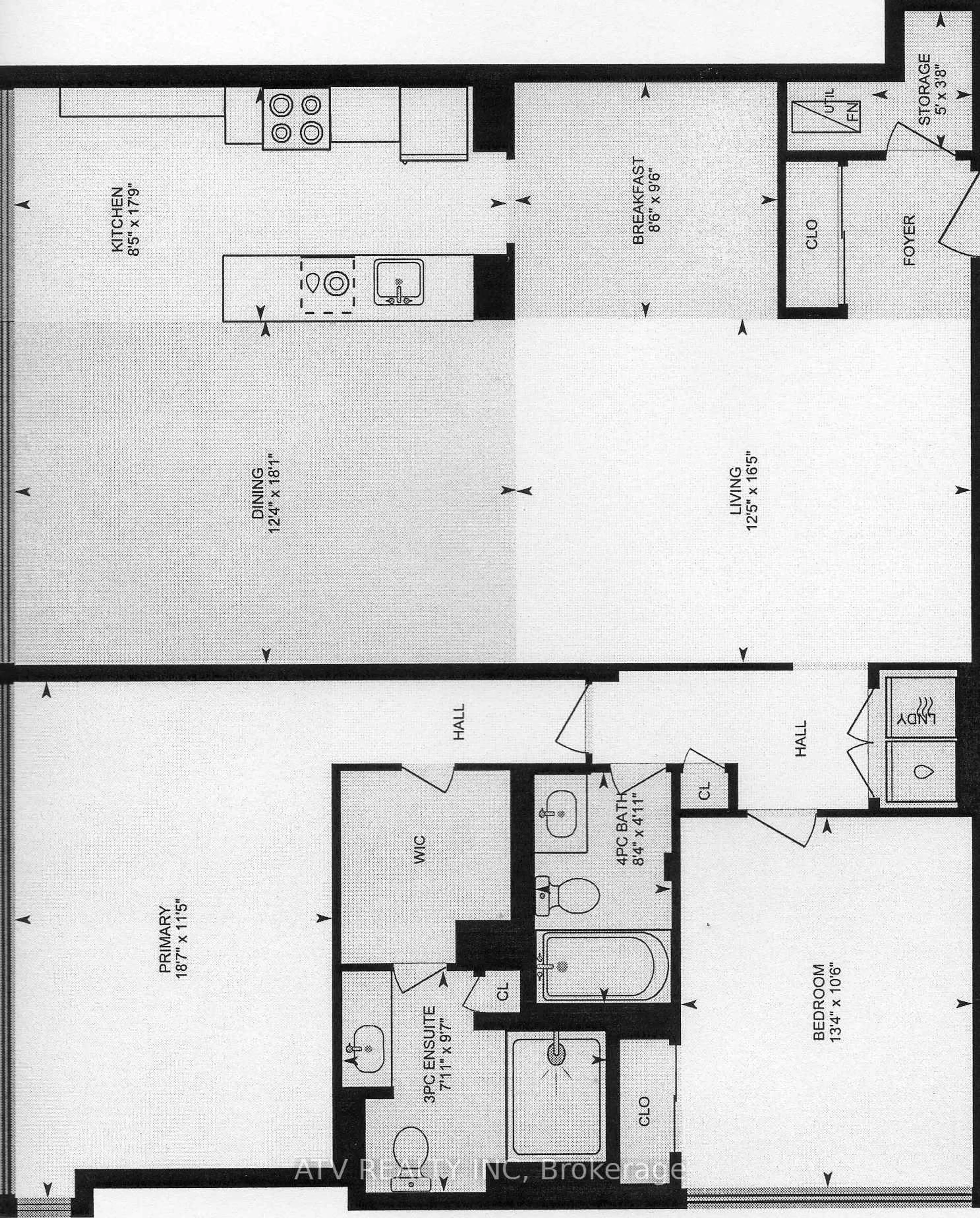 Floor plan for 30 Wellington St ##1404, Toronto Ontario M5E 1S3