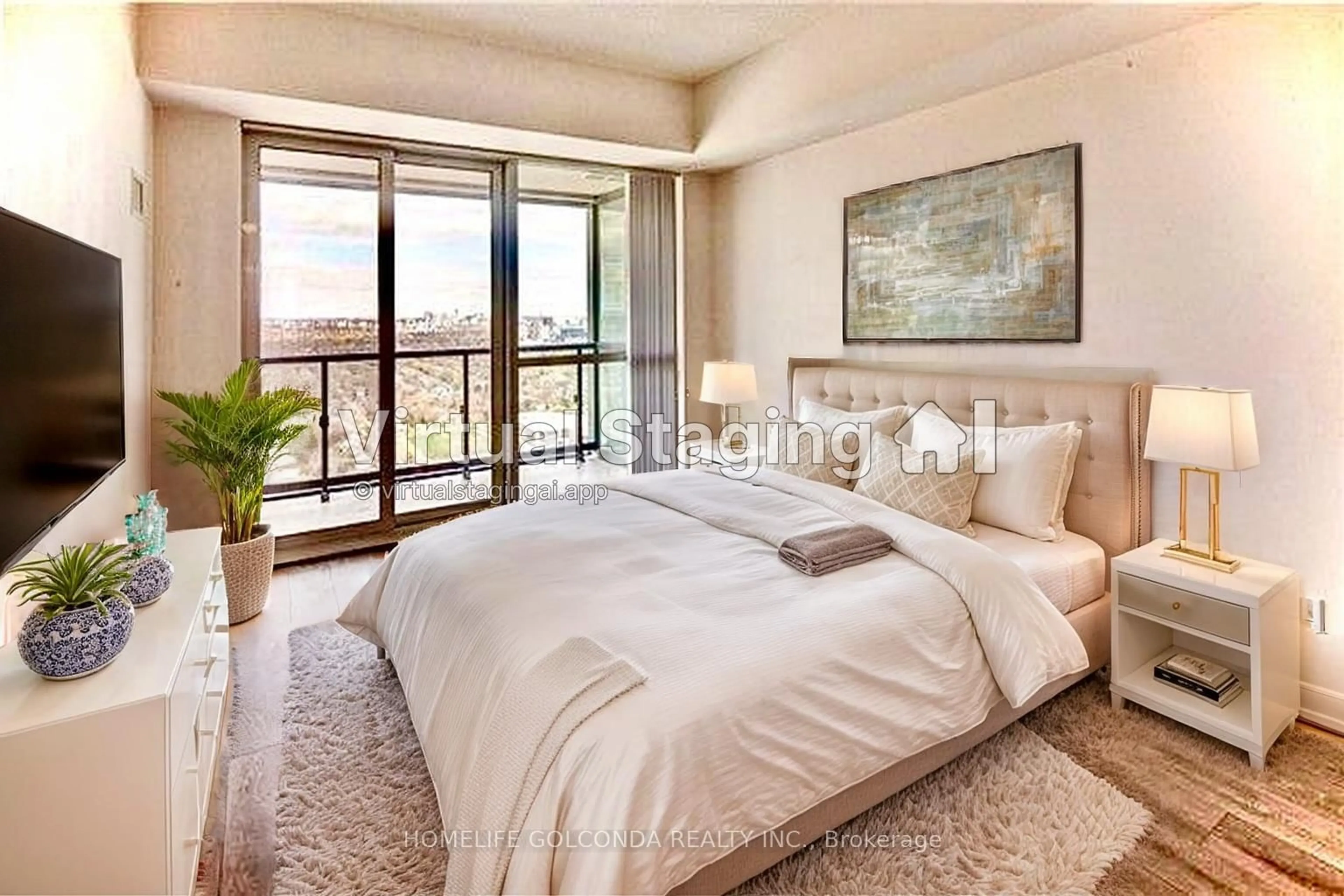 Bedroom with bed, unknown for 5168 Yonge St #LPH107, Toronto Ontario M2N 5P6