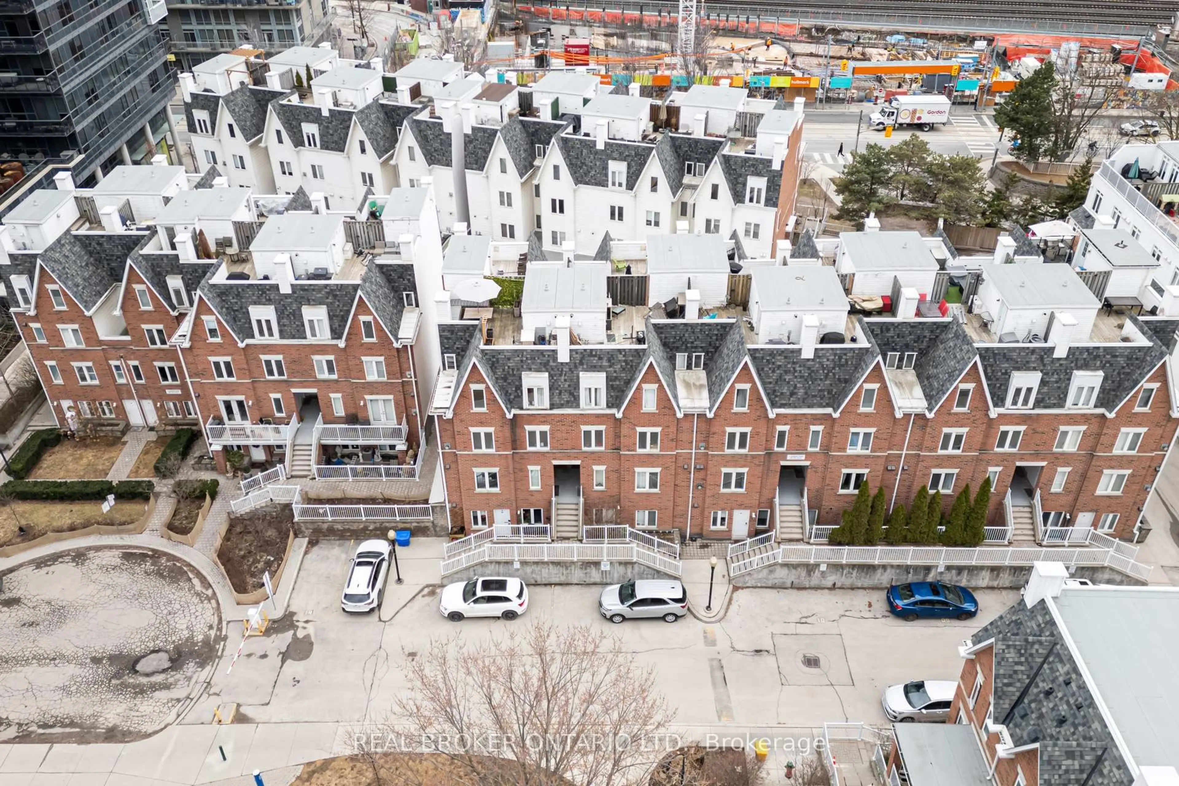 A pic from outside/outdoor area/front of a property/back of a property/a pic from drone, city buildings view from balcony for 12 Sudbury St #803, Toronto Ontario M6J 3W7