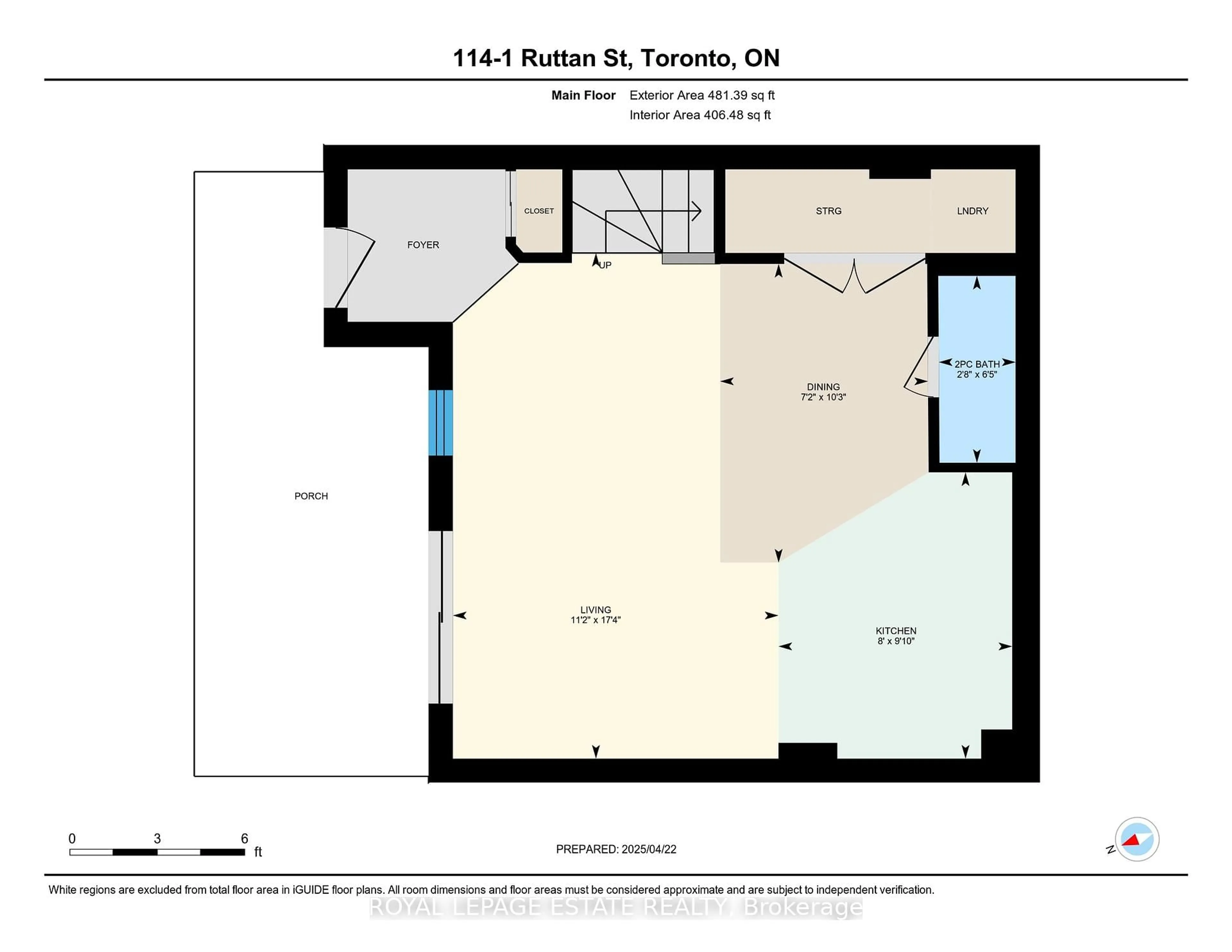 Floor plan for 1 Ruttan St #114, Toronto Ontario M6P 0A1