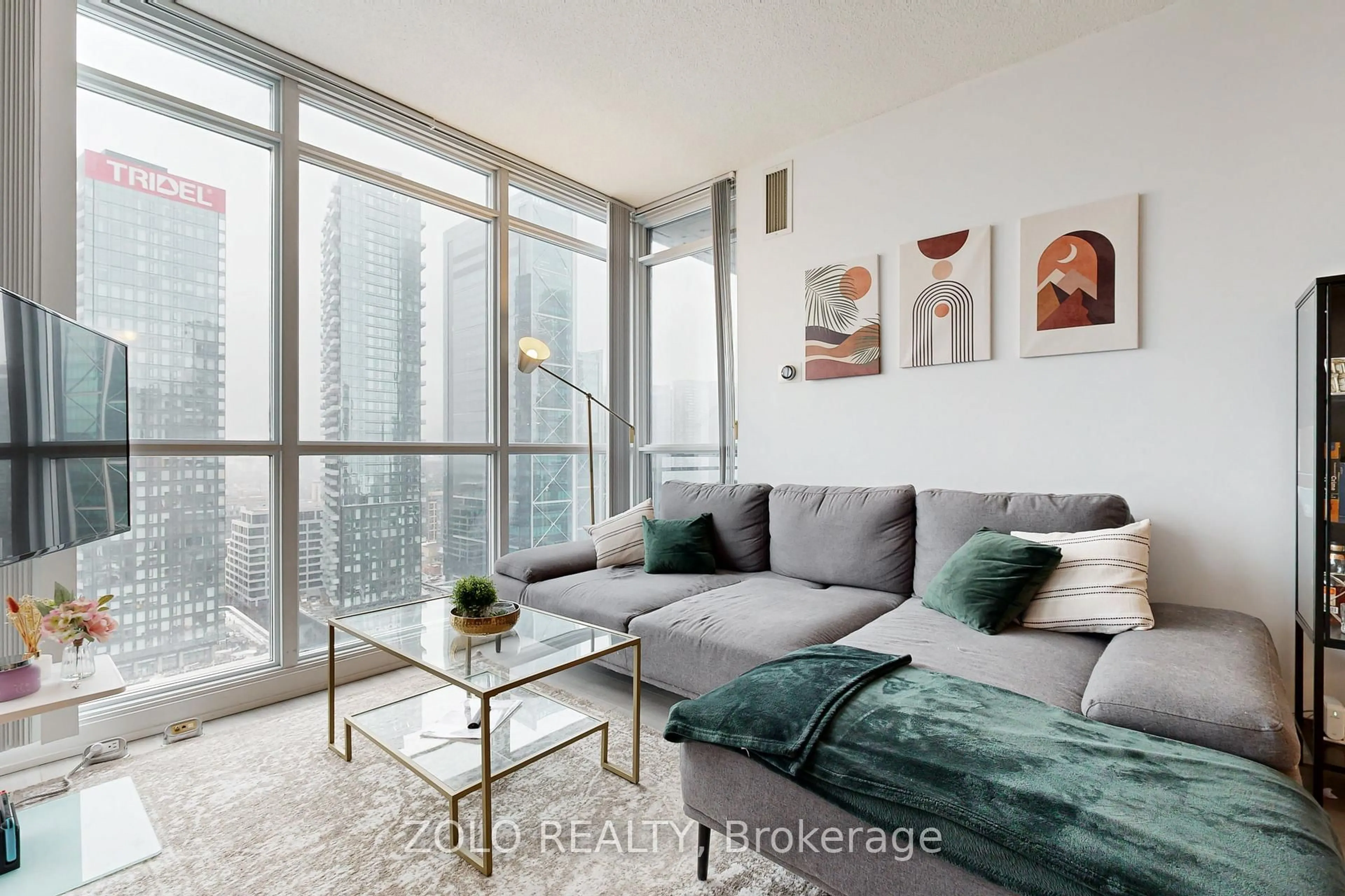 Living room with furniture, unknown for 25 Capreol Crt #3306, Toronto Ontario M5V 3Z7