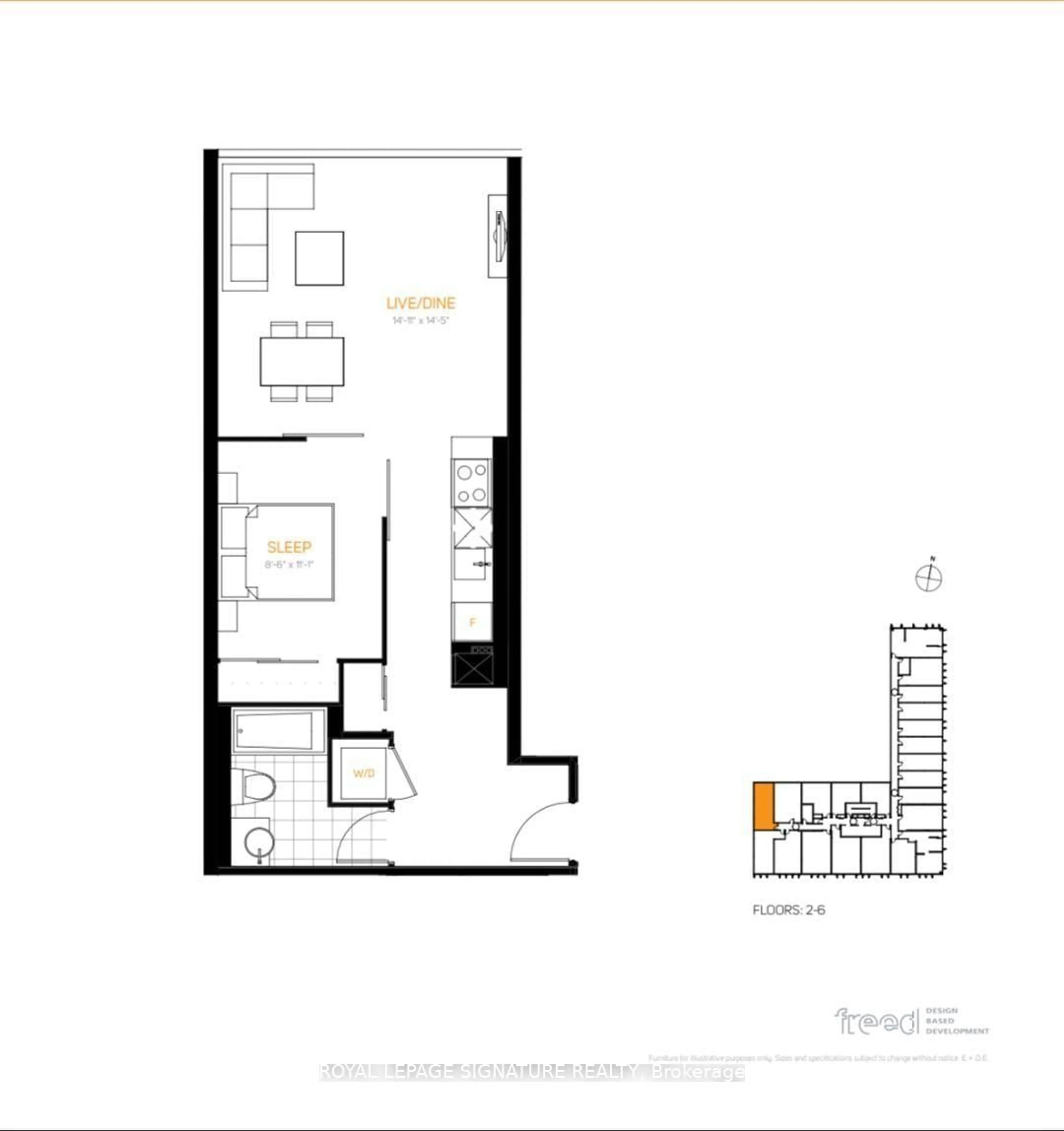 Floor plan for 60 Colborne St #319, Toronto Ontario M5E 1E3