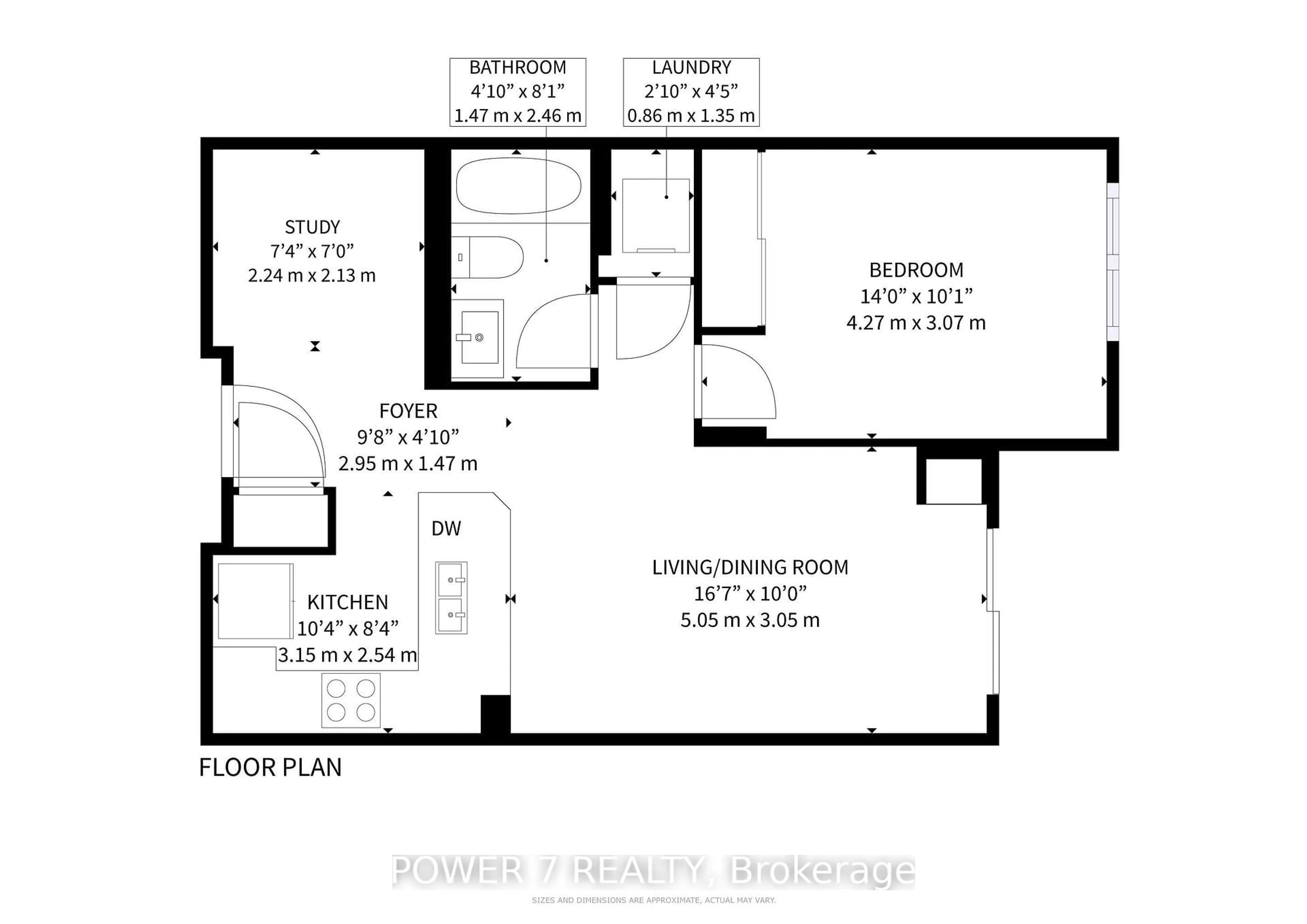 Floor plan for 650 Sheppard Ave #218, Toronto Ontario M2K 1C1