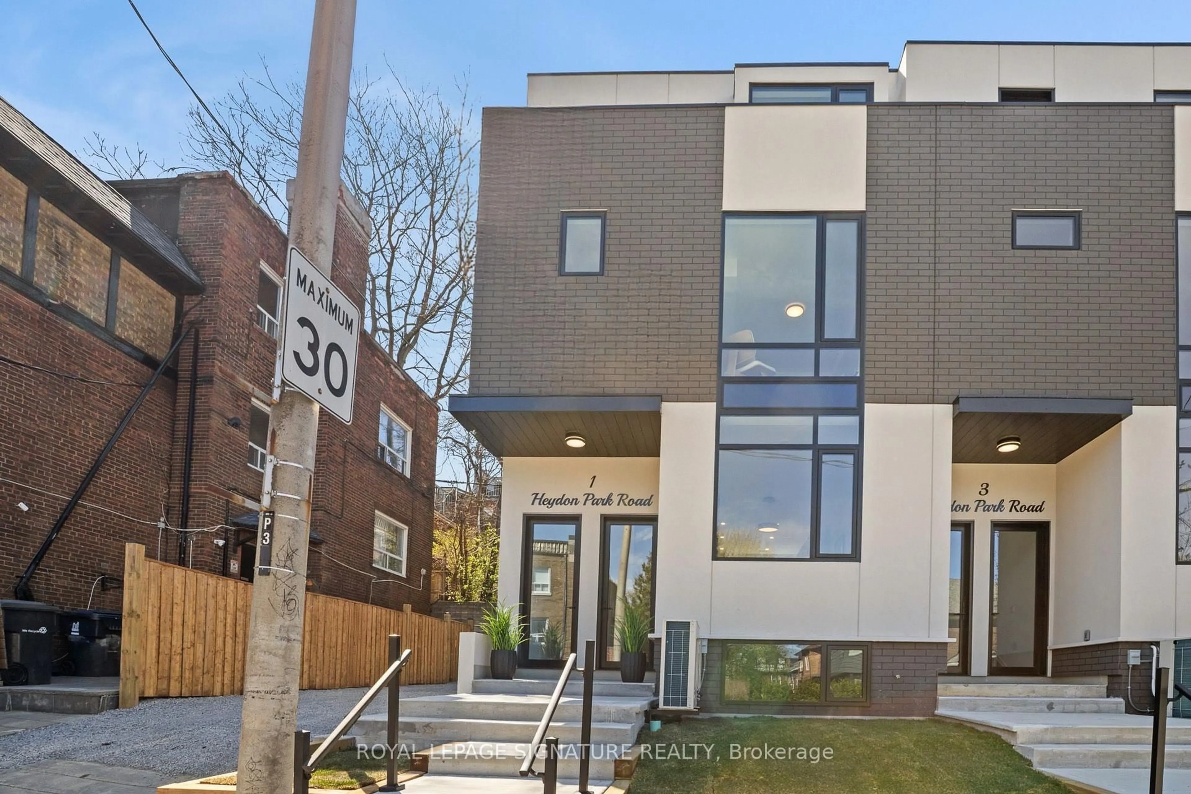 Home with brick exterior material, street for 1 Heydon Park Rd, Toronto Ontario M6J 2C7