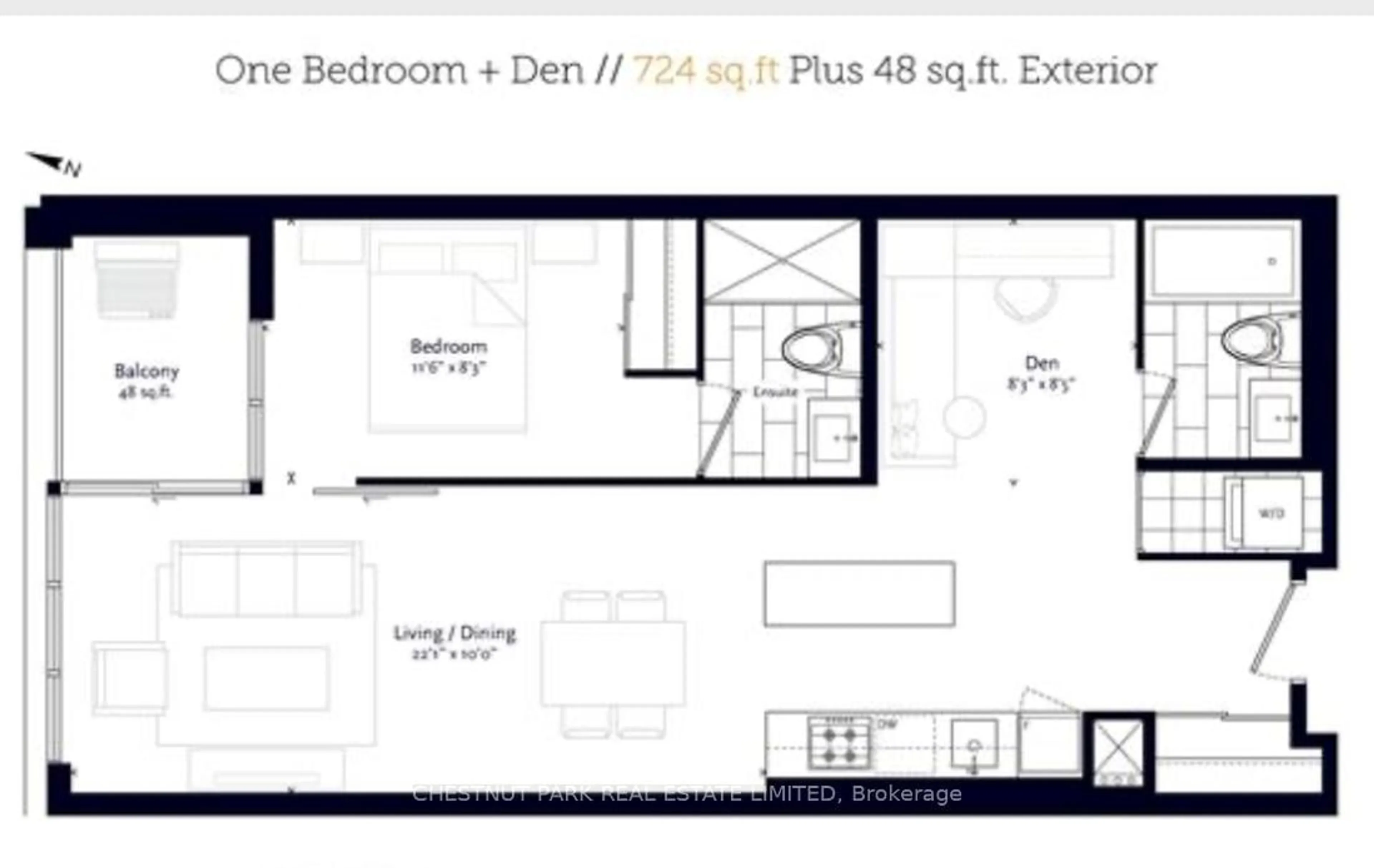 Floor plan for 835 St. Clair Ave #304, Toronto Ontario M6C 0A8