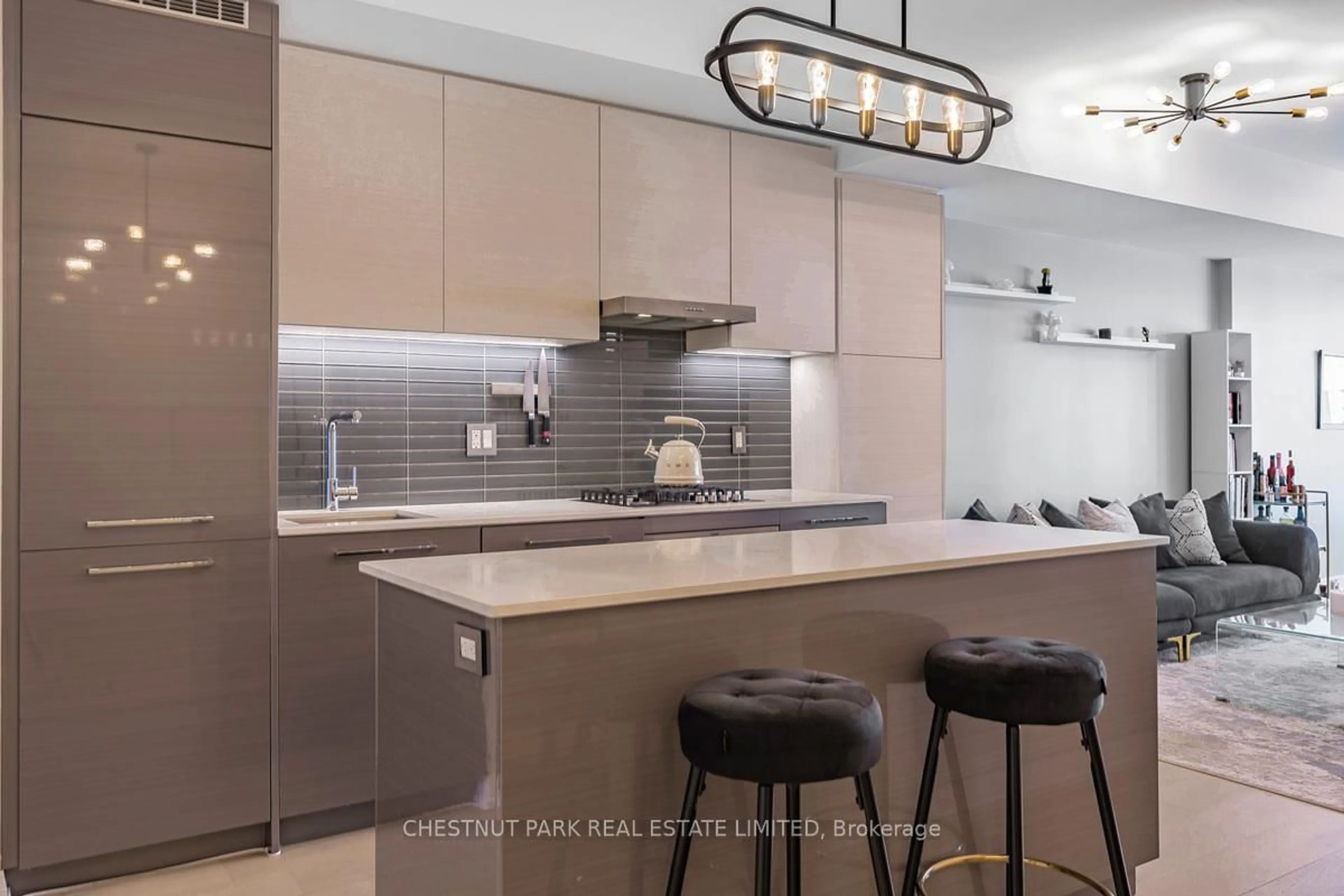 Contemporary kitchen, ceramic/tile floor for 835 St. Clair Ave #304, Toronto Ontario M6C 0A8