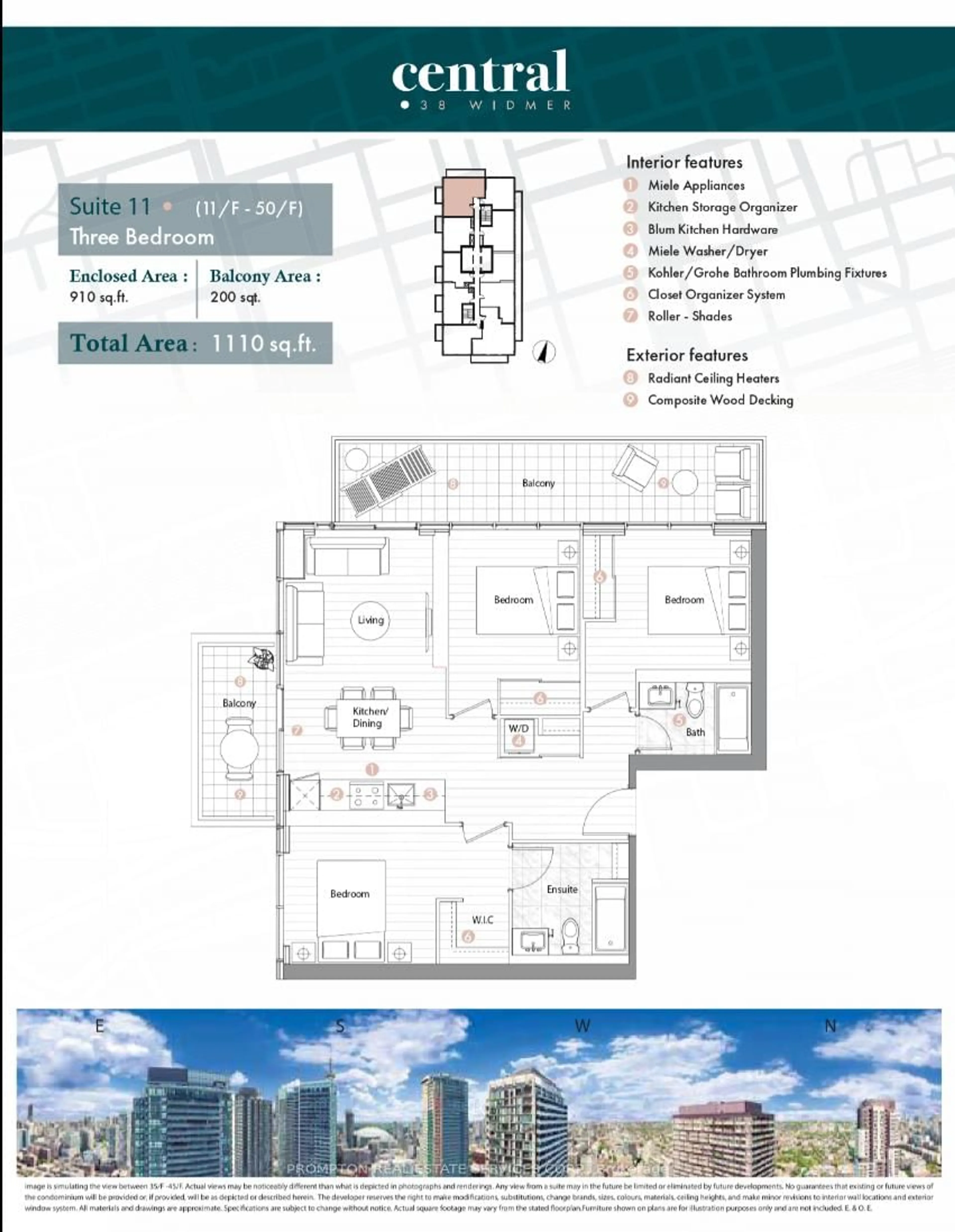 Floor plan for 38 Widmer St #2611, Toronto Ontario M5V 0P7