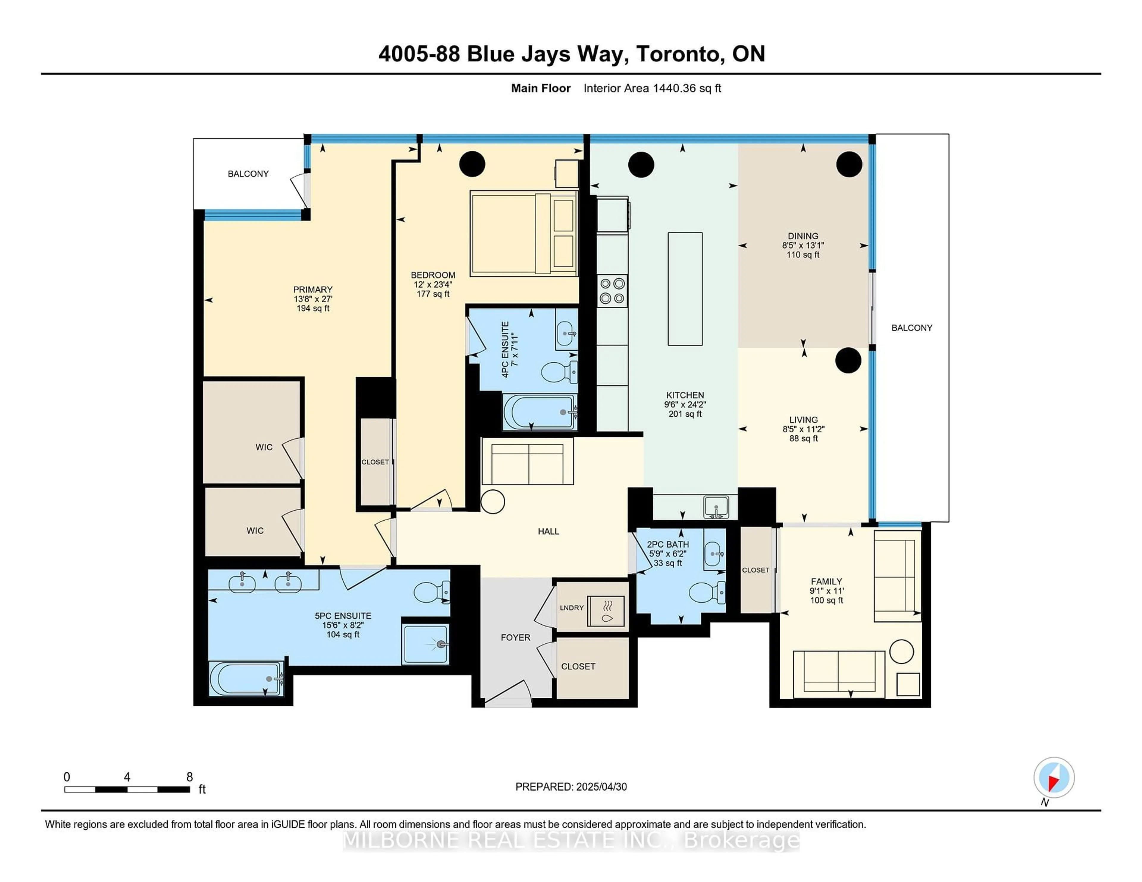 Floor plan for 88 Blue Jays Way #4005, Toronto Ontario M5V 2G3