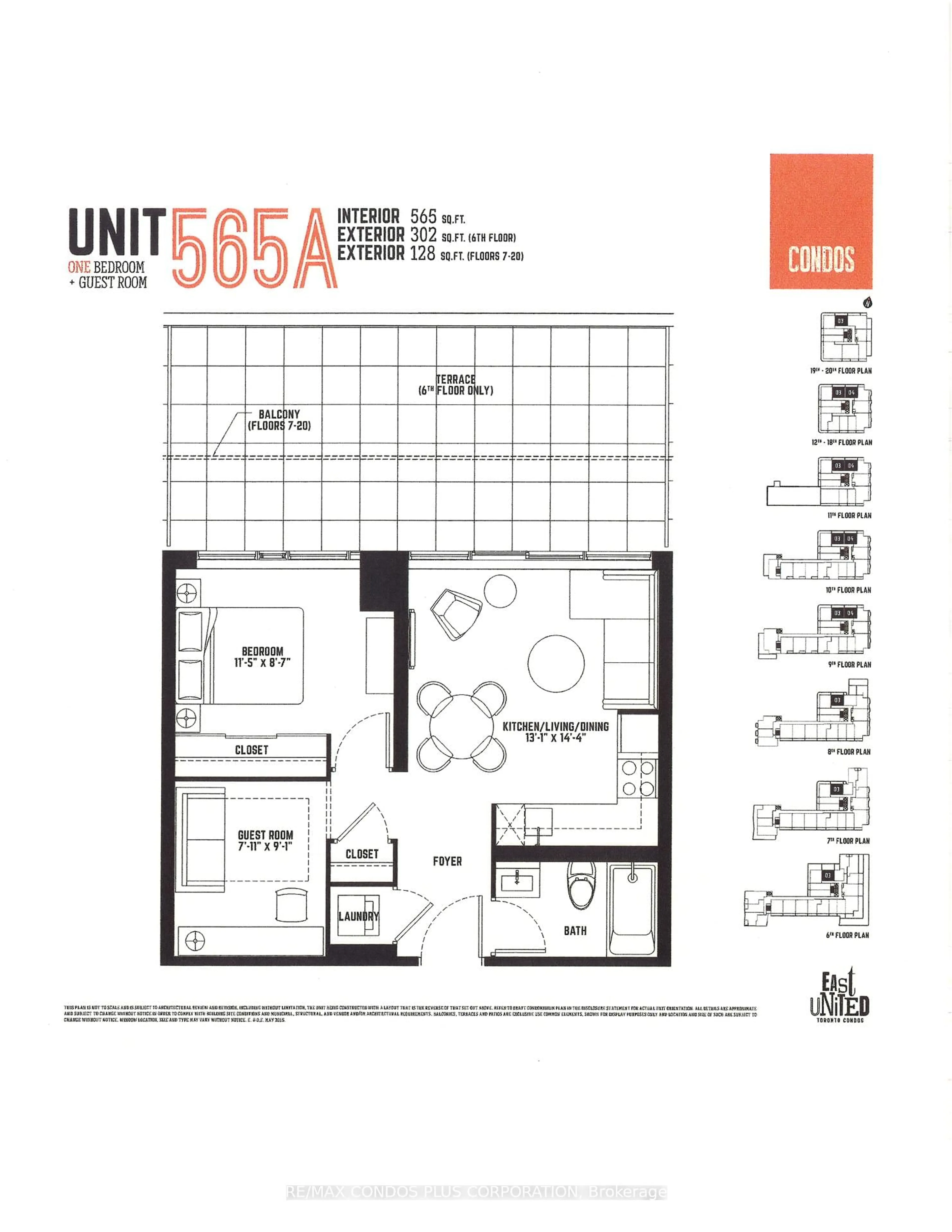 Floor plan for 120 Parliament St #1303, Toronto Ontario M5A 0N6
