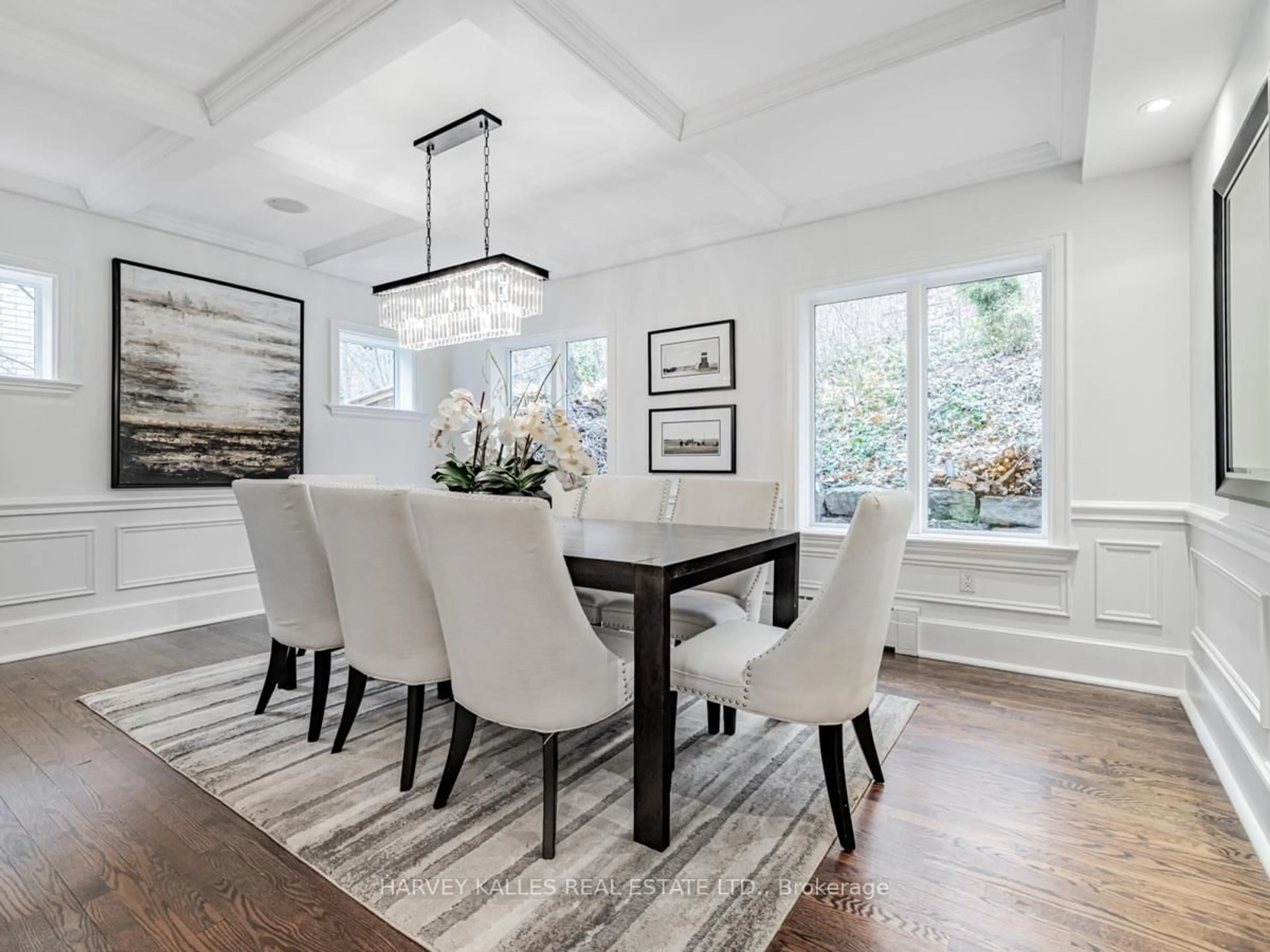 Dining room, wood/laminate floor for 42 Brookfield Rd, Toronto Ontario M2P 1A9