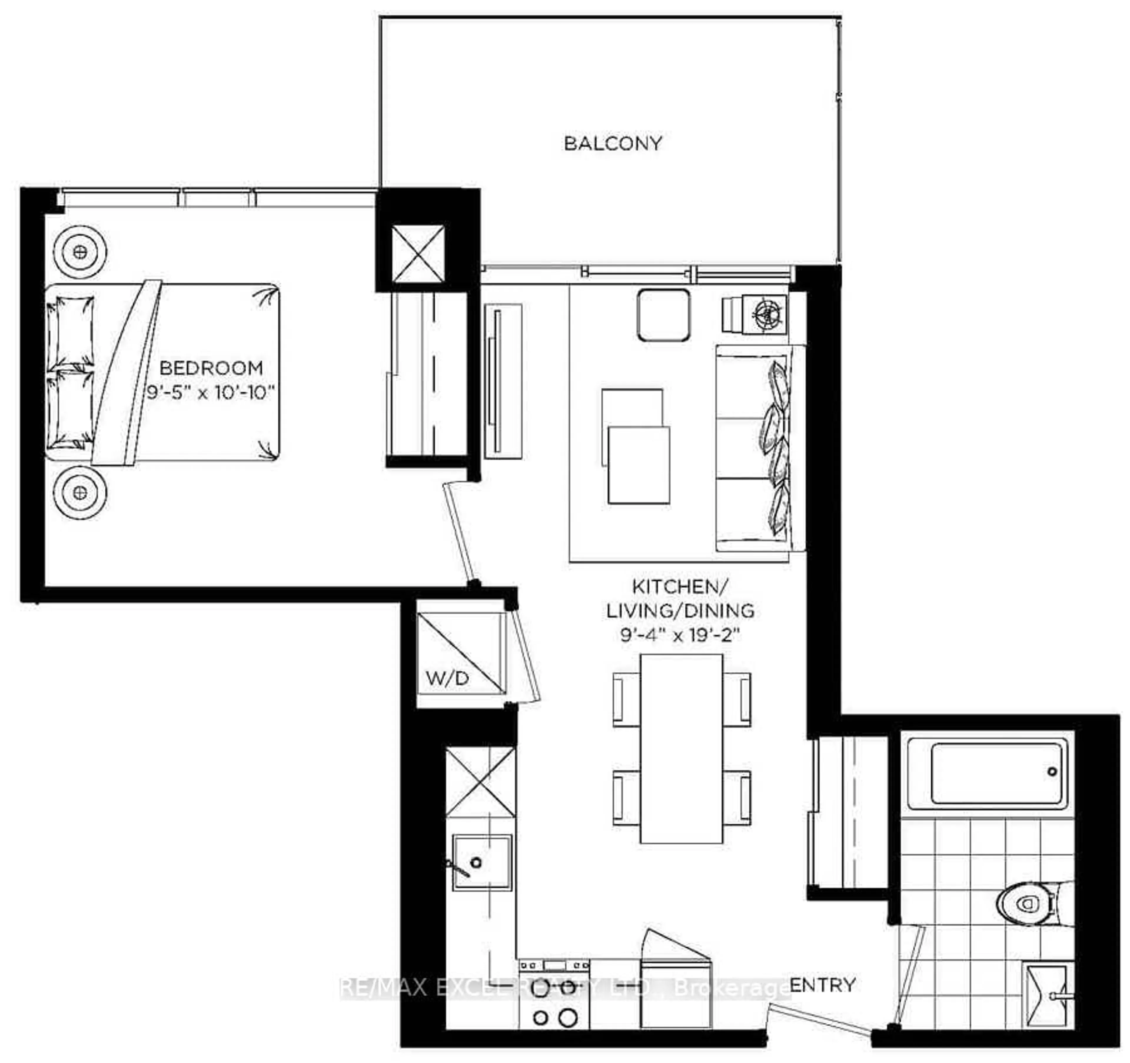 Floor plan for 50 O'Neill Dr #3007, Toronto Ontario M3C 0R1