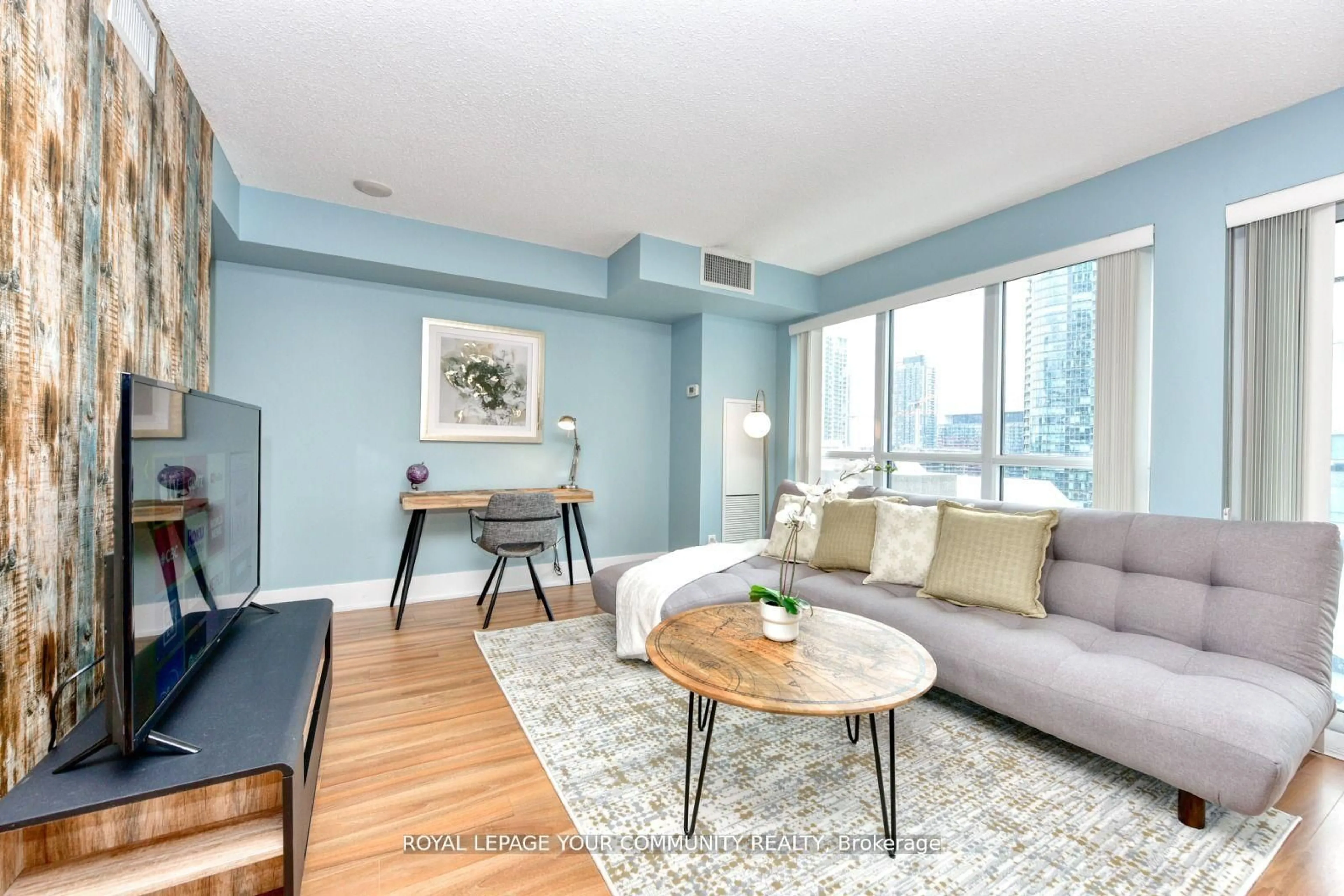 Living room with furniture, unknown for 300 Front St #1014, Toronto Ontario M5V 0E9