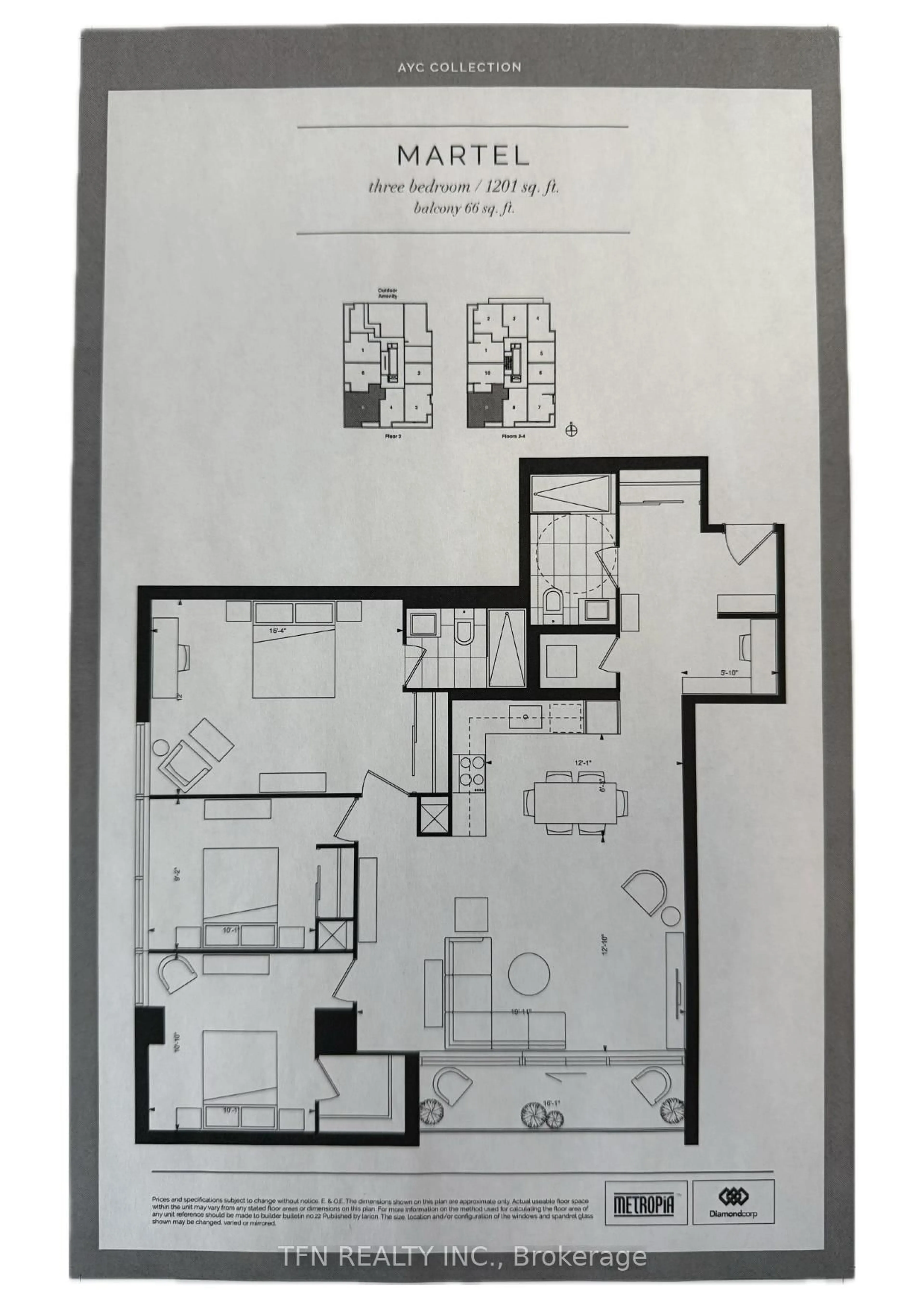 Floor plan for 181 Bedford Rd #409, Toronto Ontario M5R 0C2