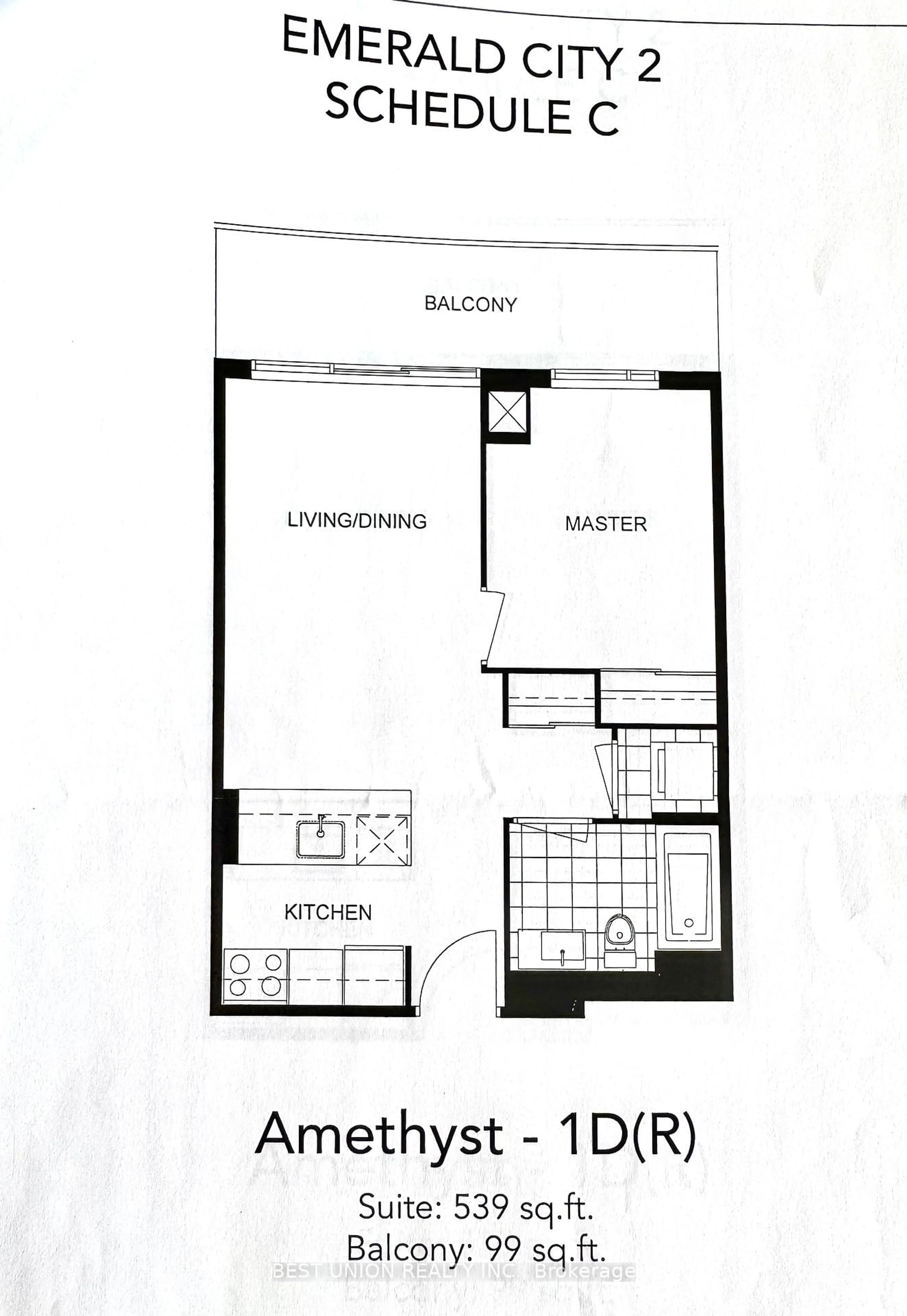 Floor plan for 66 Forest Manor Rd #505, Toronto Ontario M2J 0B7