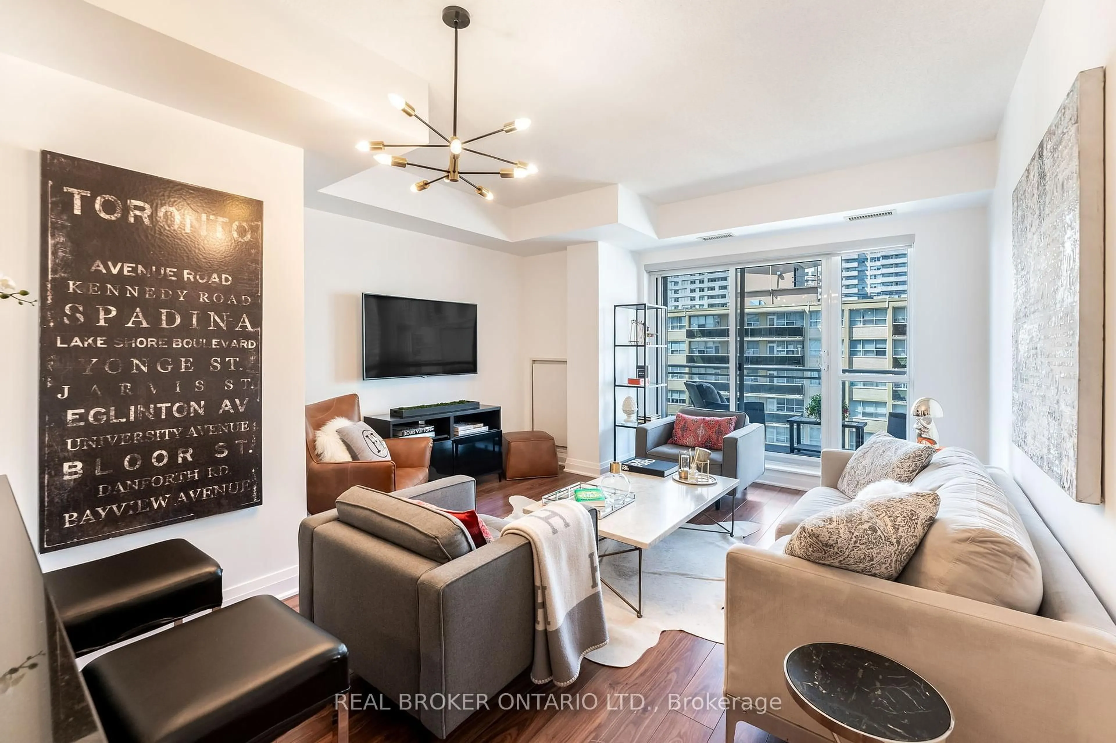 Living room with furniture, unknown for 83 Redpath Ave #1309, Toronto Ontario M4S 0A2