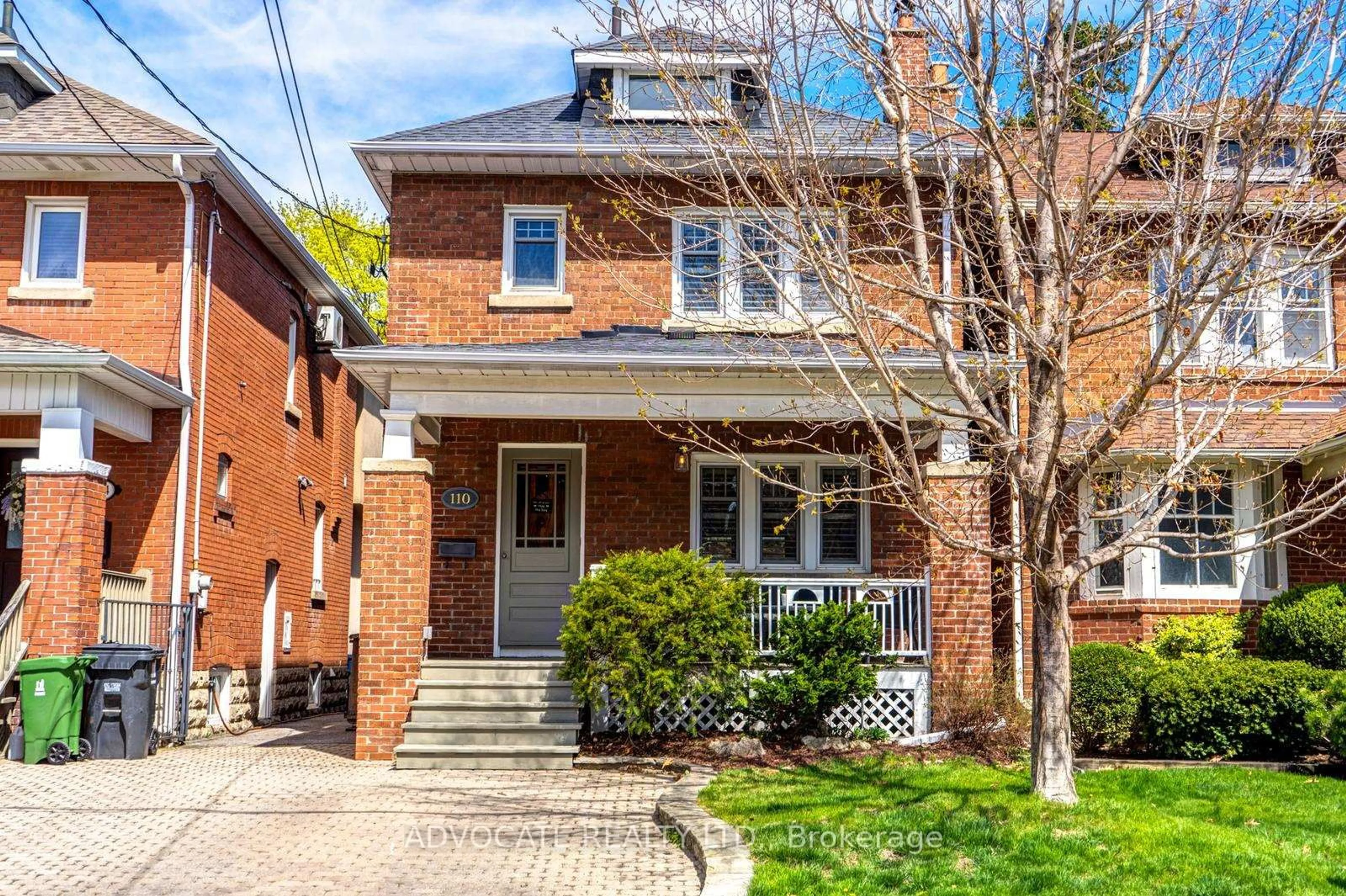 Home with brick exterior material, street for 110 Deloraine Ave, Toronto Ontario M5M 2A9