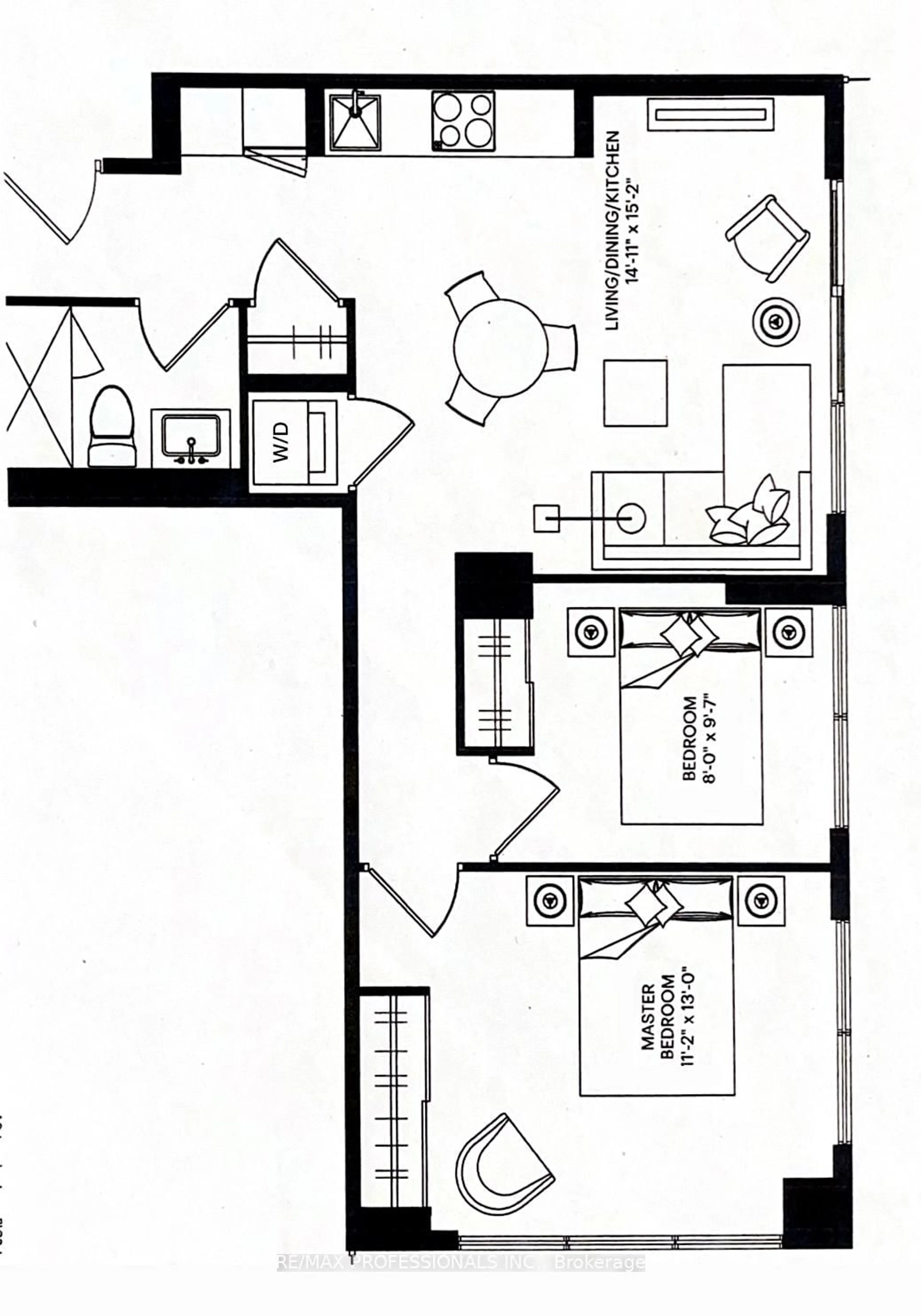 Floor plan for 9 Tecumseth St #425, Toronto Ontario M5V 0S5