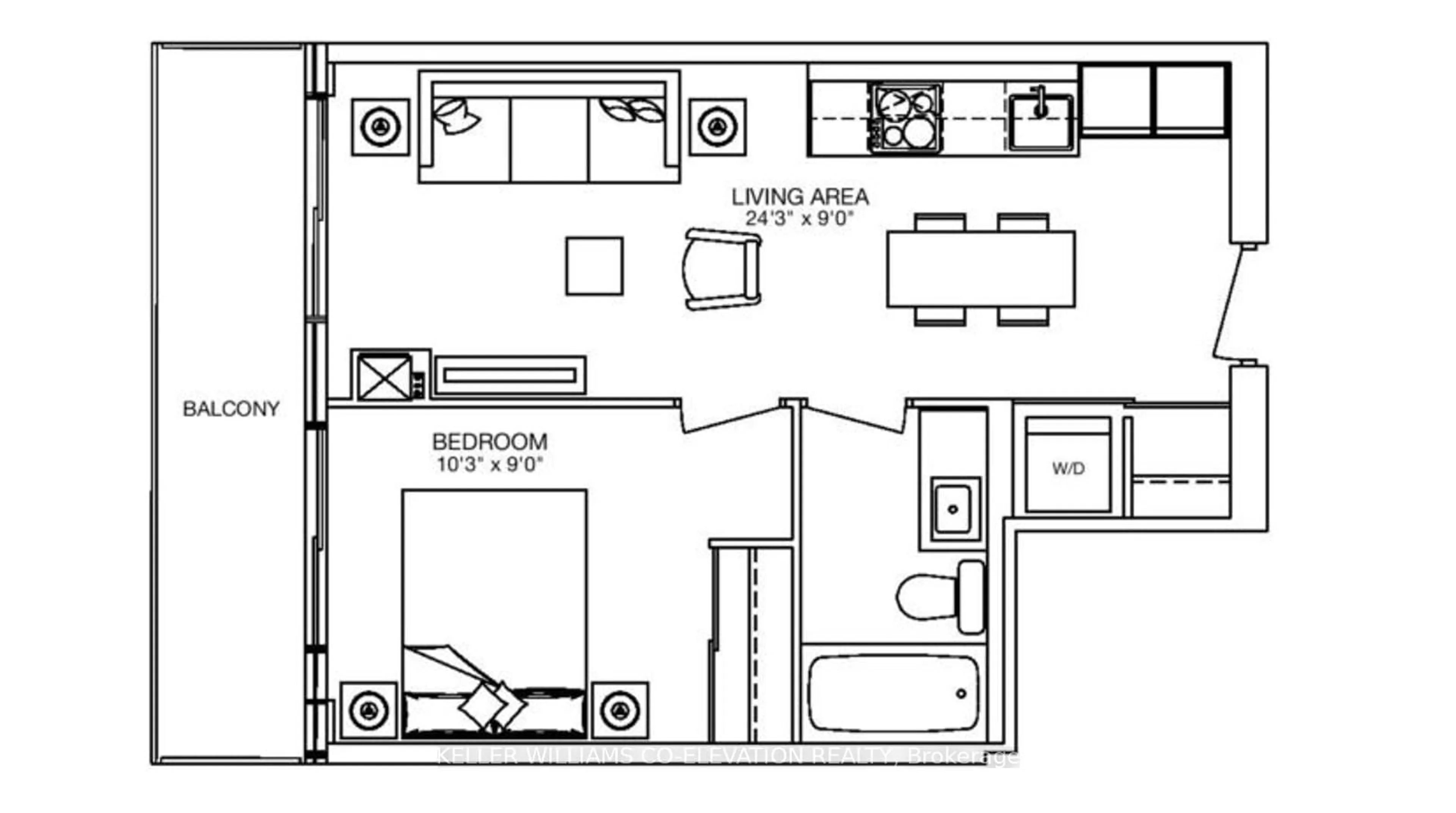 Floor plan for 8 Eglinton Ave #1003, Toronto Ontario M4P 0C1