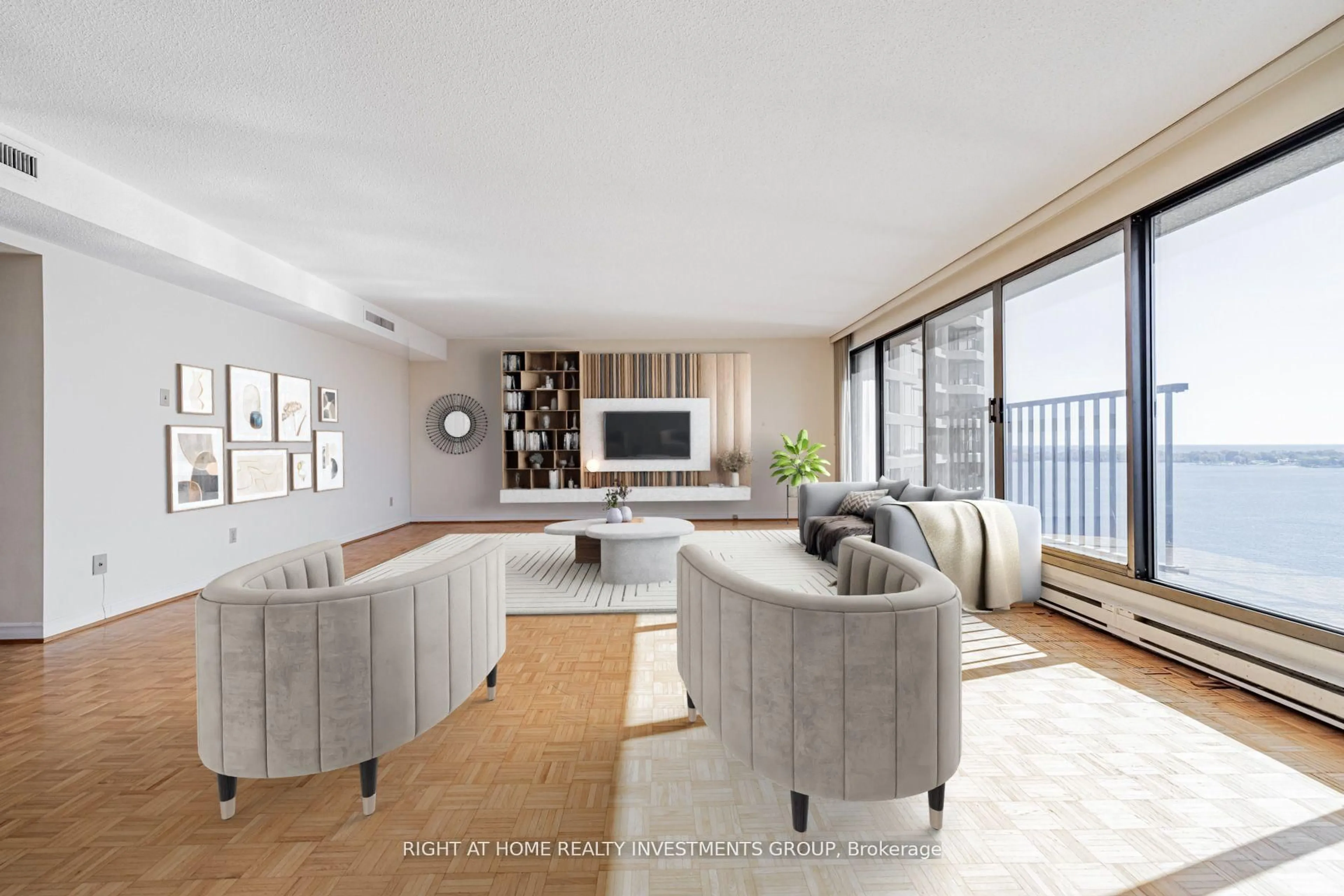 Living room with furniture, unknown for 65 Harbour Sq #1910, Toronto Ontario M5J 2L4