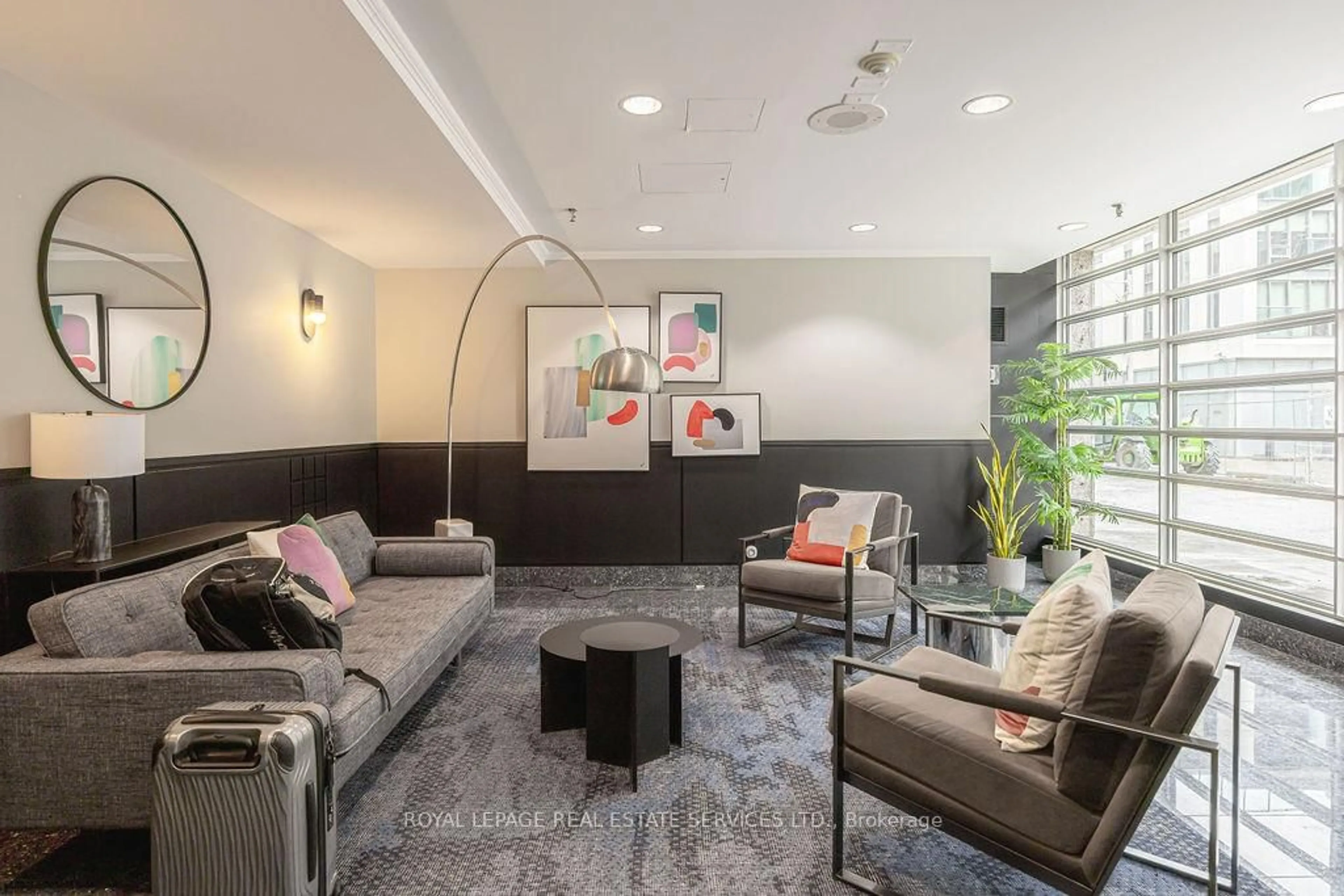 Living room with furniture, unknown for 50 Lombard St #1503, Toronto Ontario M5C 2X4