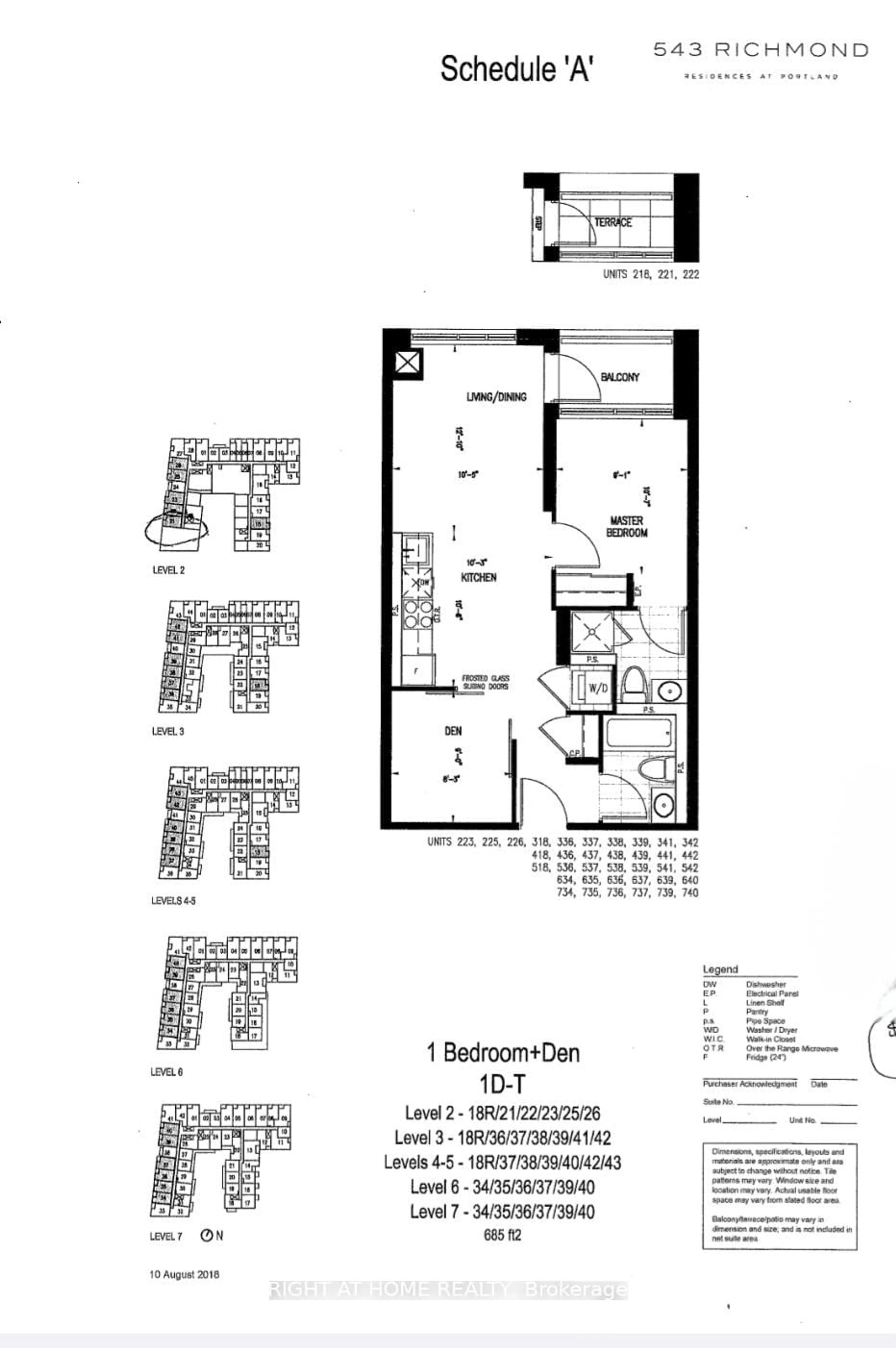 Floor plan for 543 RIchmond St #221, Toronto Ontario M5V 1Y6