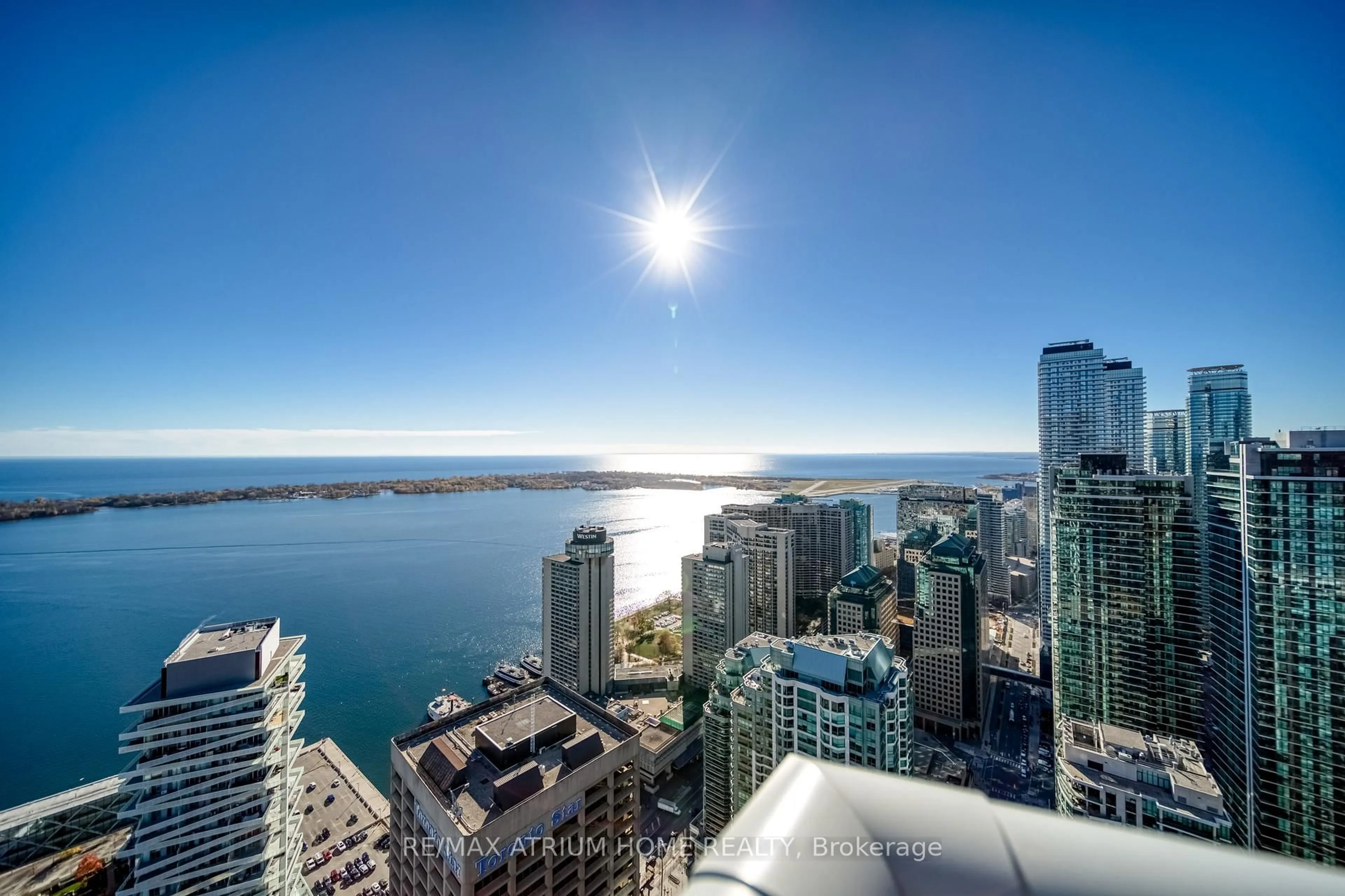 A pic from outside/outdoor area/front of a property/back of a property/a pic from drone, water/lake/river/ocean view for 28 Freeland St #5302, Toronto Ontario M5E 0E3