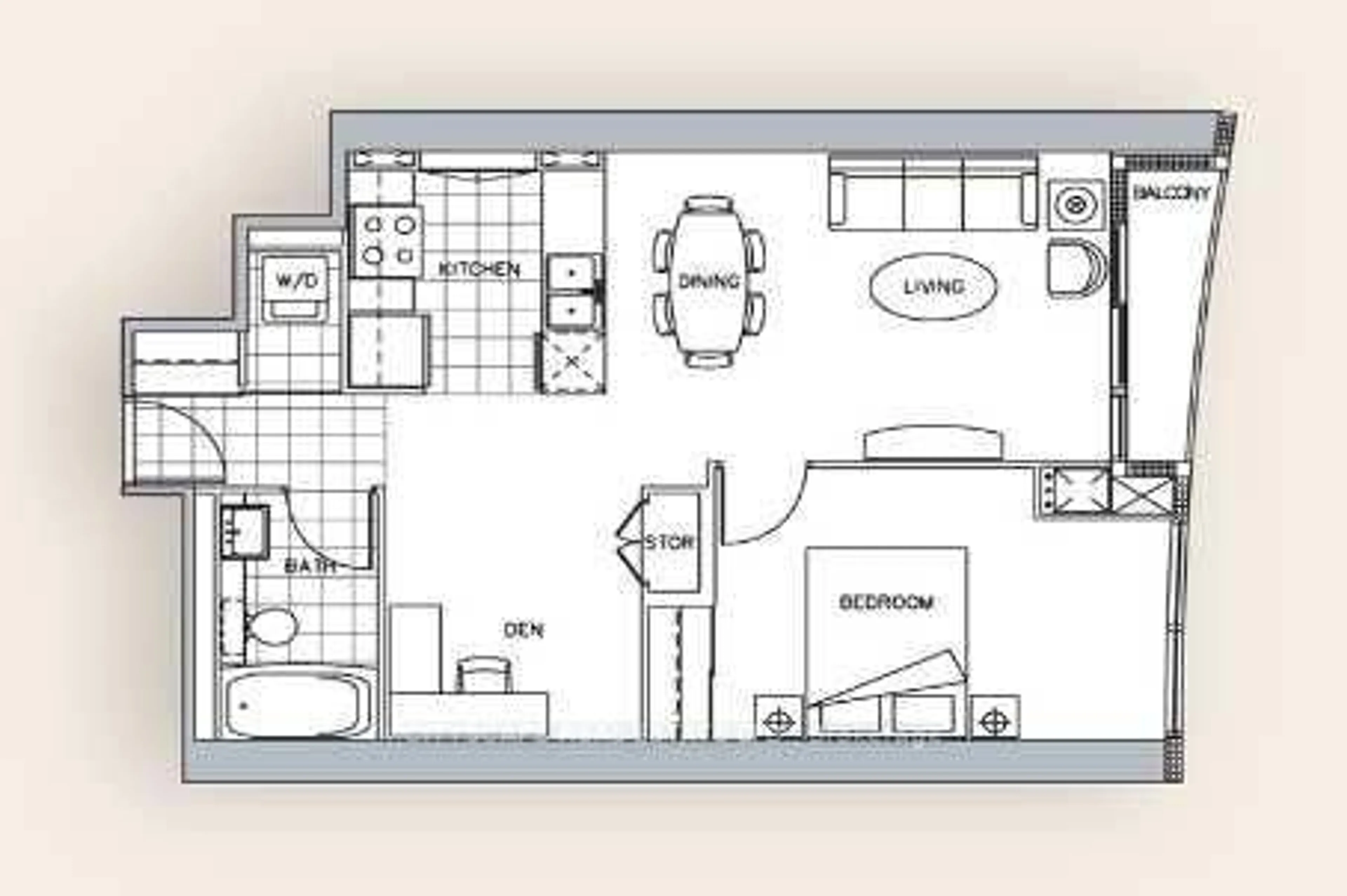 Floor plan for 11 Brunel Crt #5508, Toronto Ontario M5V 3Y3