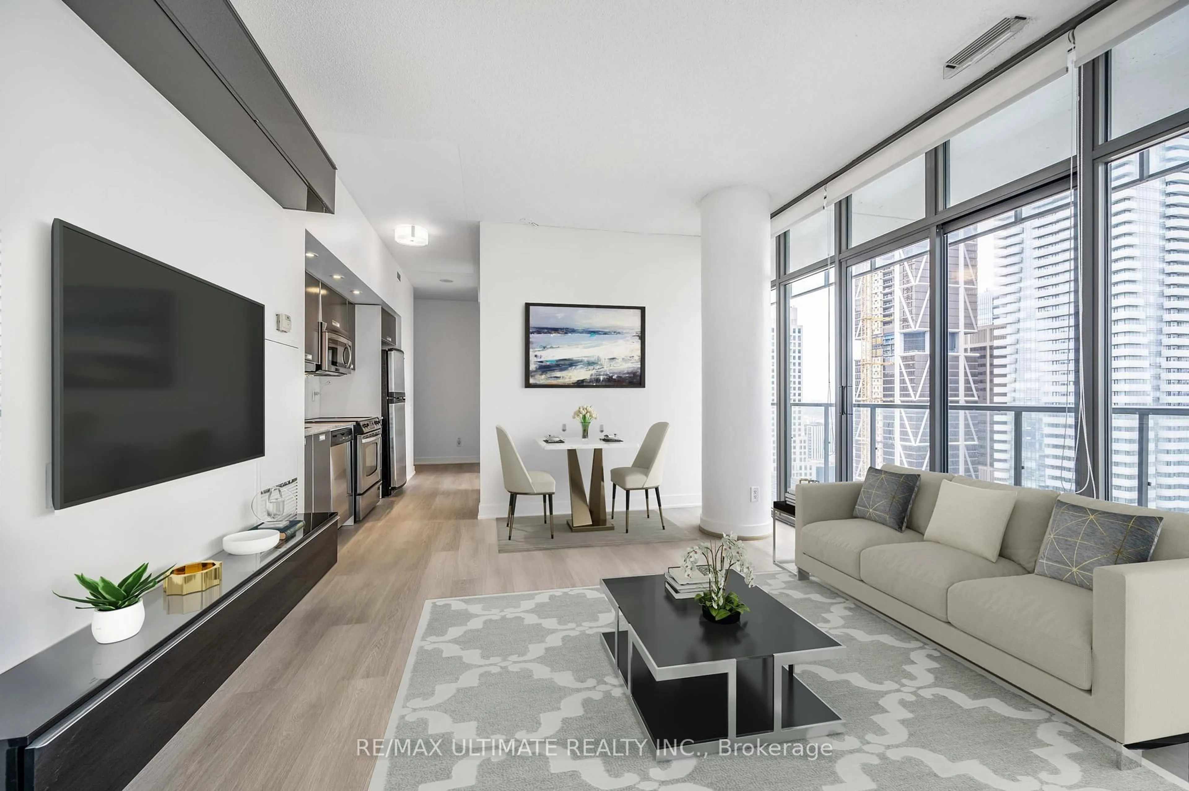 Living room with furniture, unknown for 33 Charles St #3808, Toronto Ontario M4Y 0A2