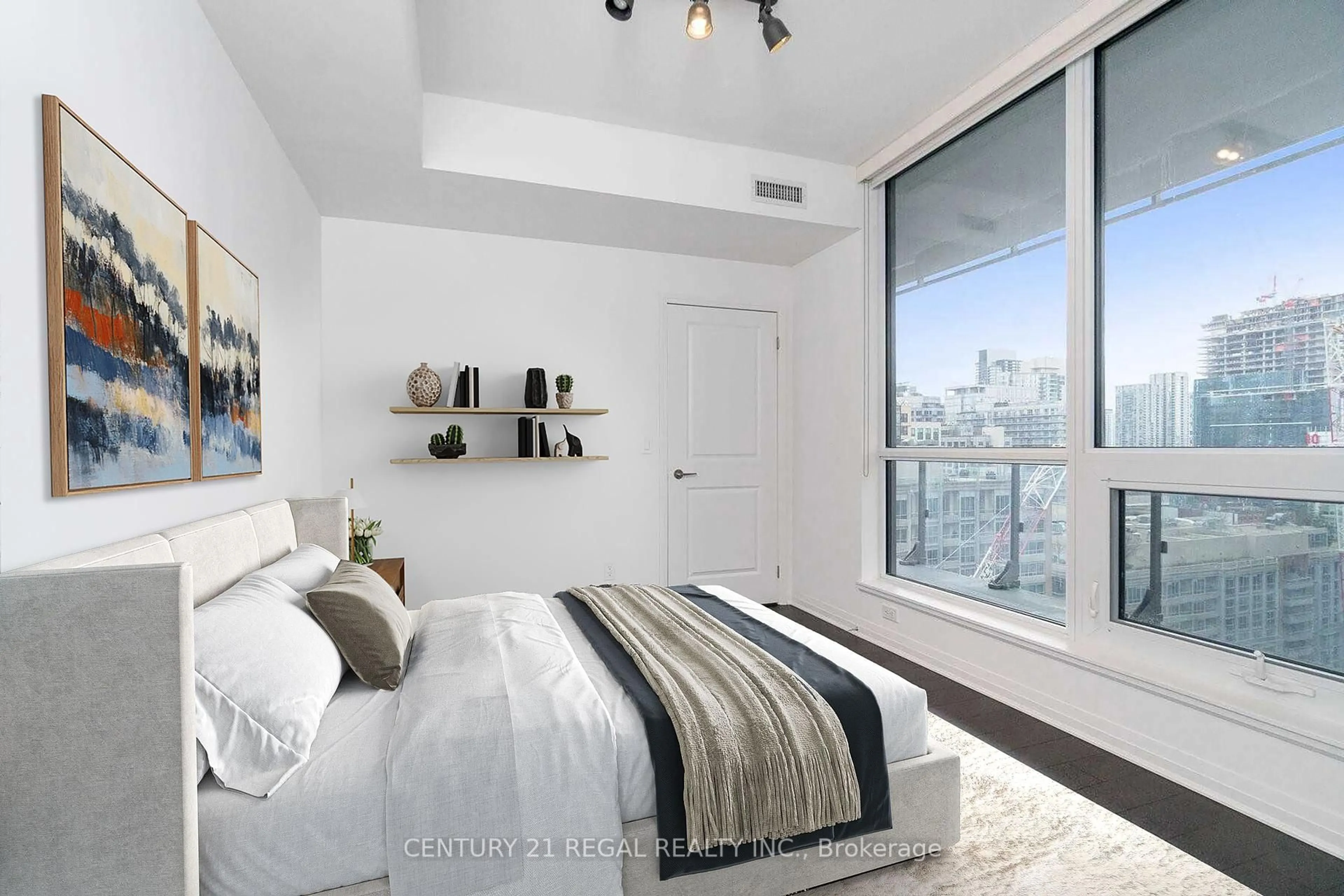 Bedroom with bed, unknown for 8 Mercer St #1708, Toronto Ontario M5V 0C4