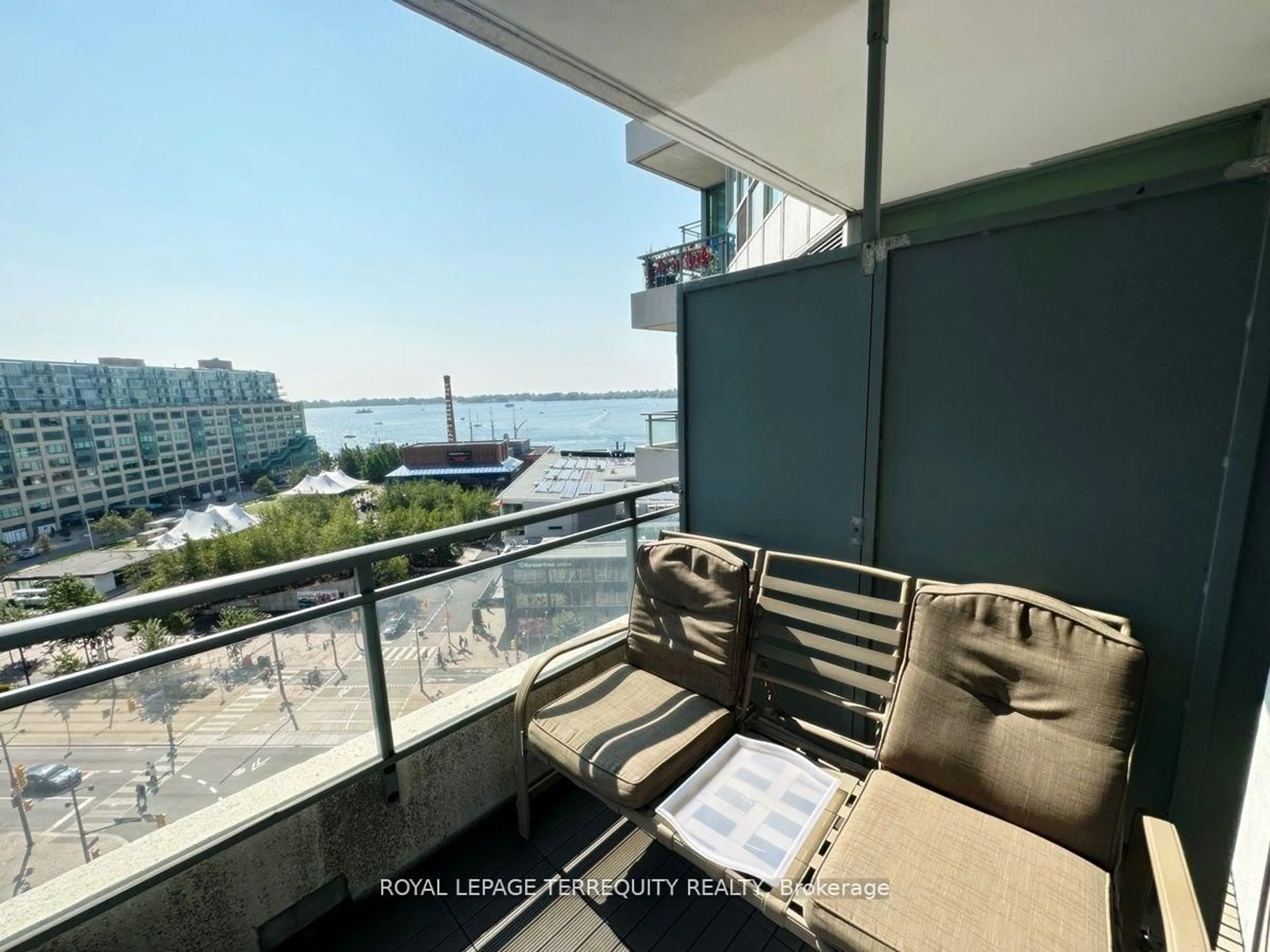 Balcony in the apartment, water/lake/river/ocean view for 228 Queens Quay #1202, Toronto Ontario M5J 2X1
