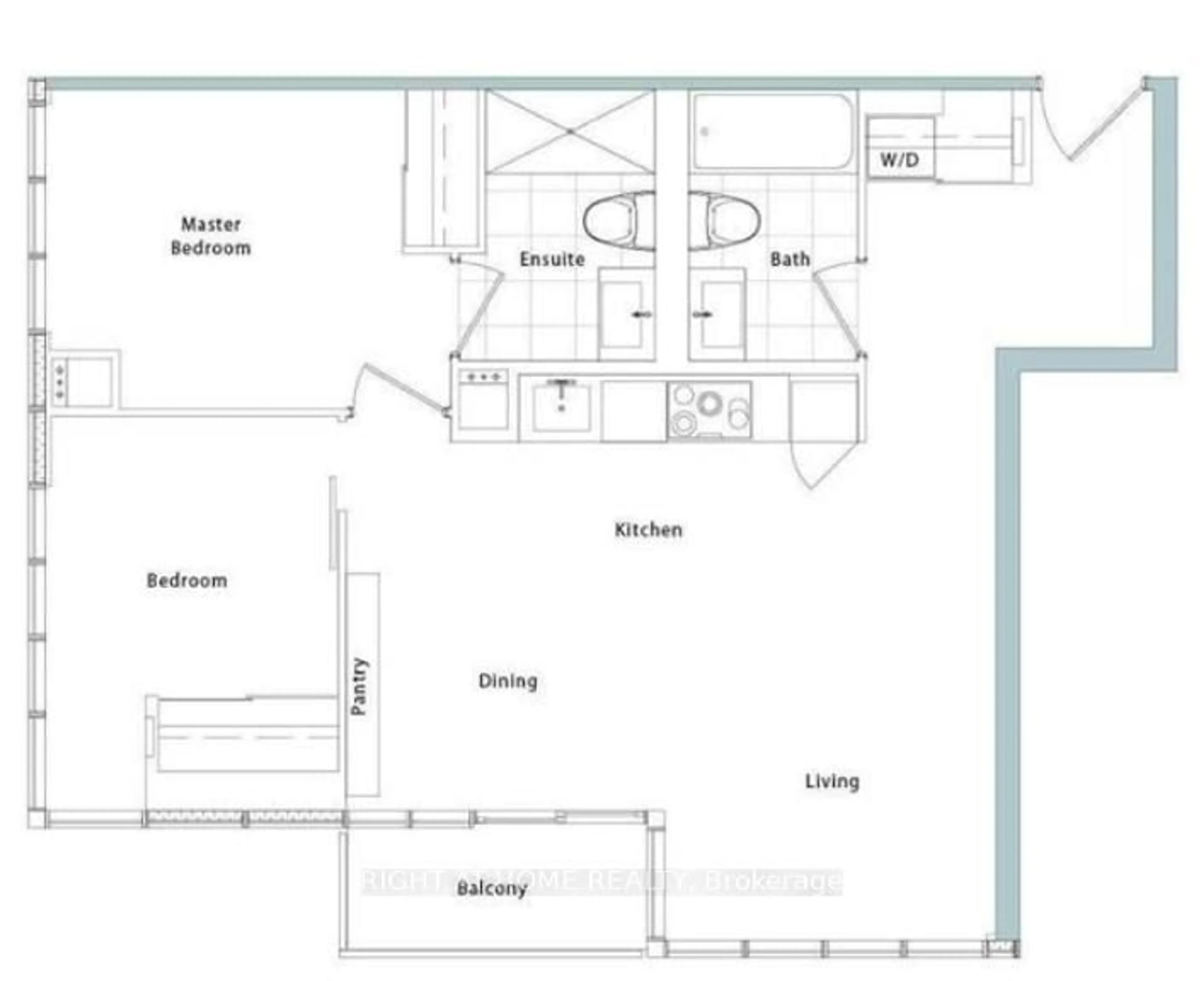 Floor plan for 15 Iceboat Terr #2709, Toronto Ontario M5V 4A5