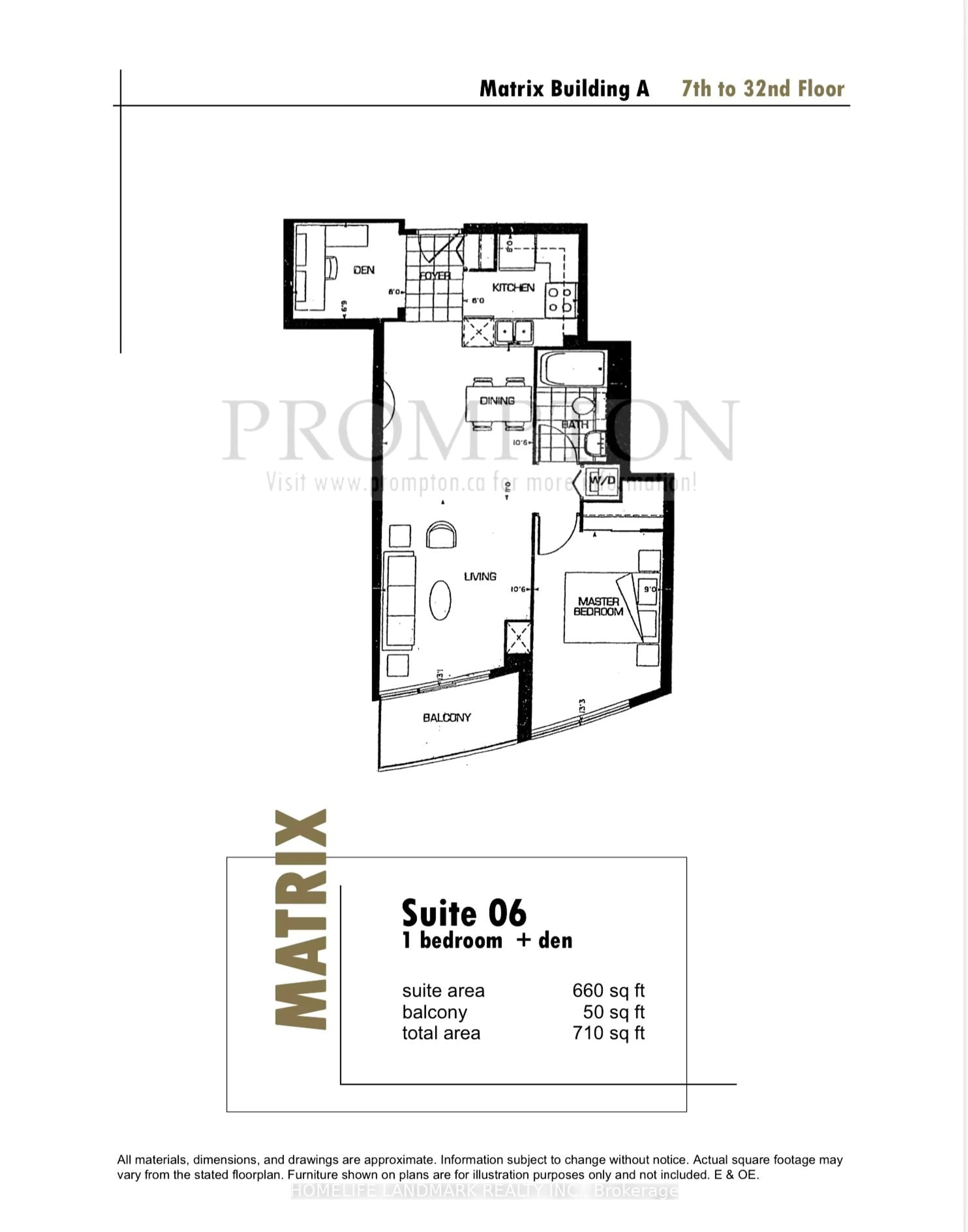 Floor plan for 361 Front St #706, Toronto Ontario M5V 3R5