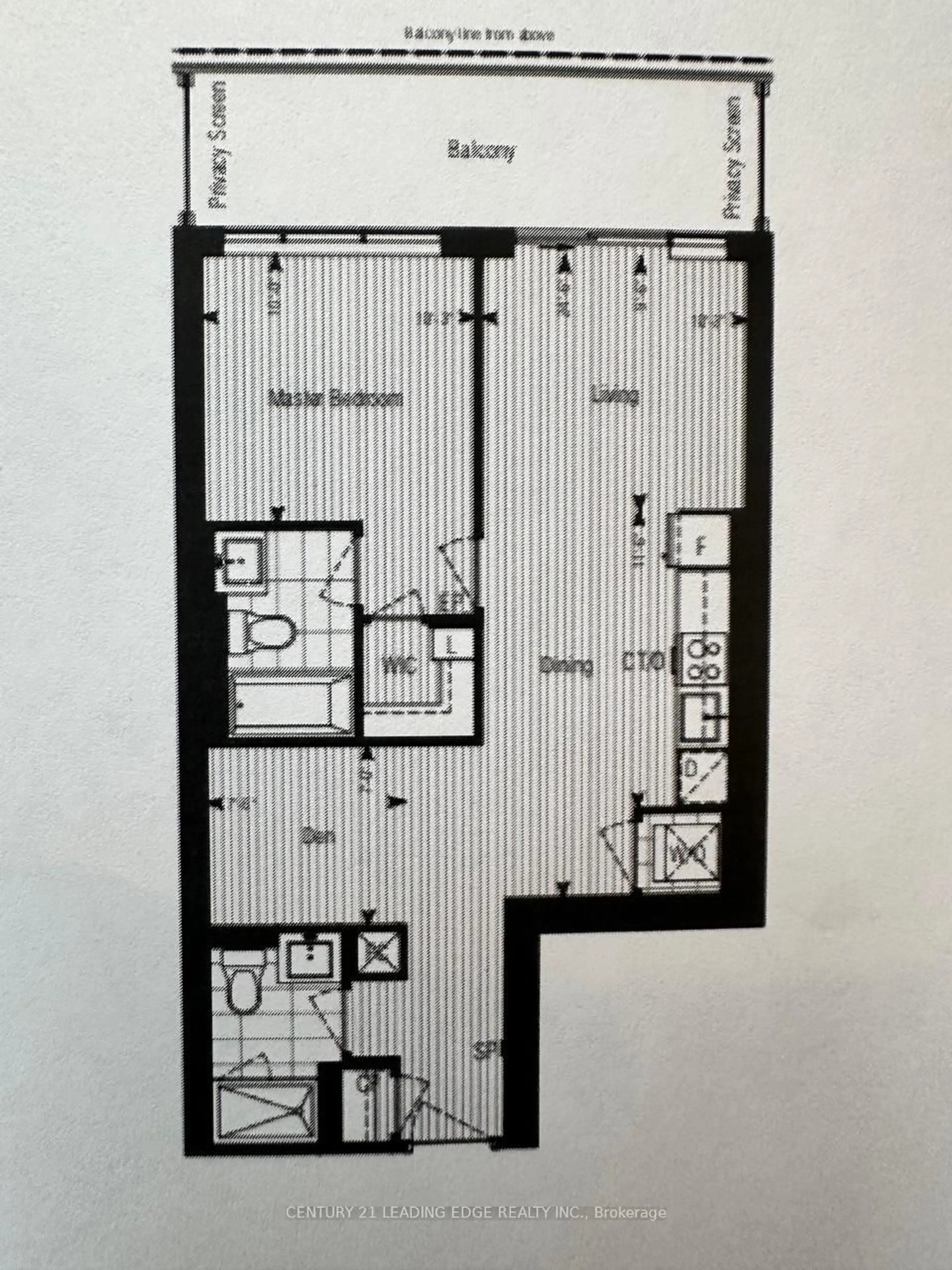 Floor plan for 30 Inn On The Park Dr #712, Toronto Ontario M3C 0P7