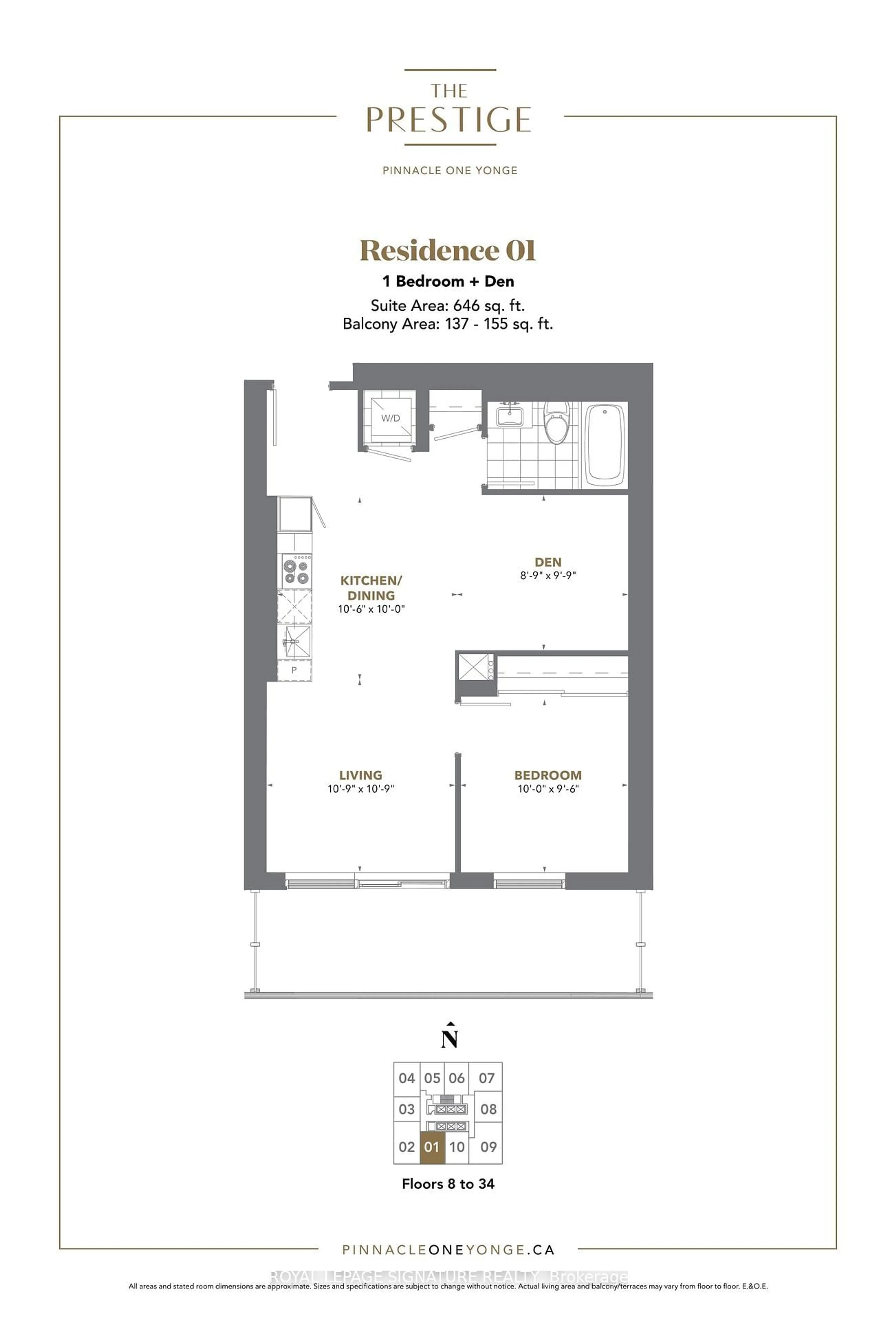 Floor plan for 28 Freeland St #1401, Toronto Ontario M5E 0E3