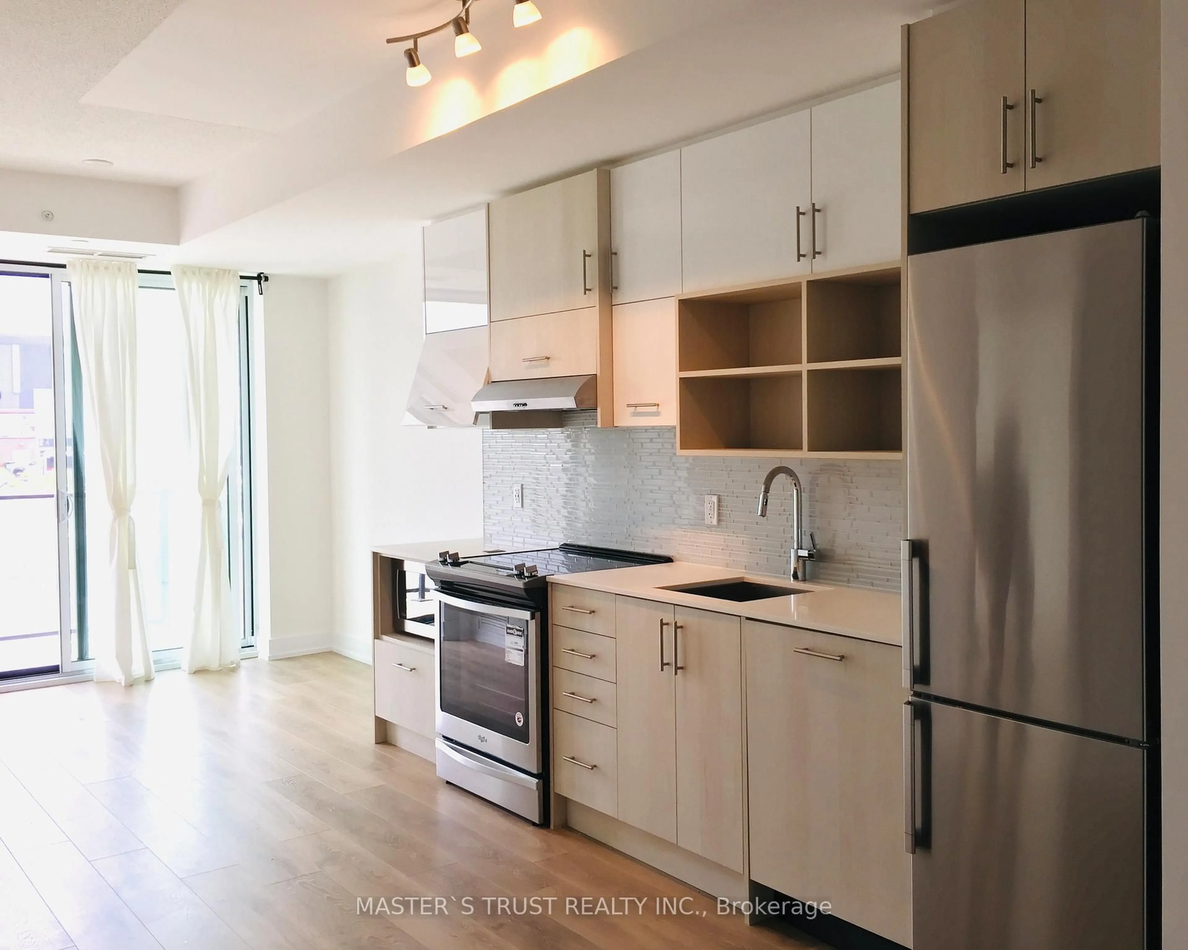Standard kitchen, wood/laminate floor for 150 Fairview Mall Dr #216, Toronto Ontario M2J 0E7