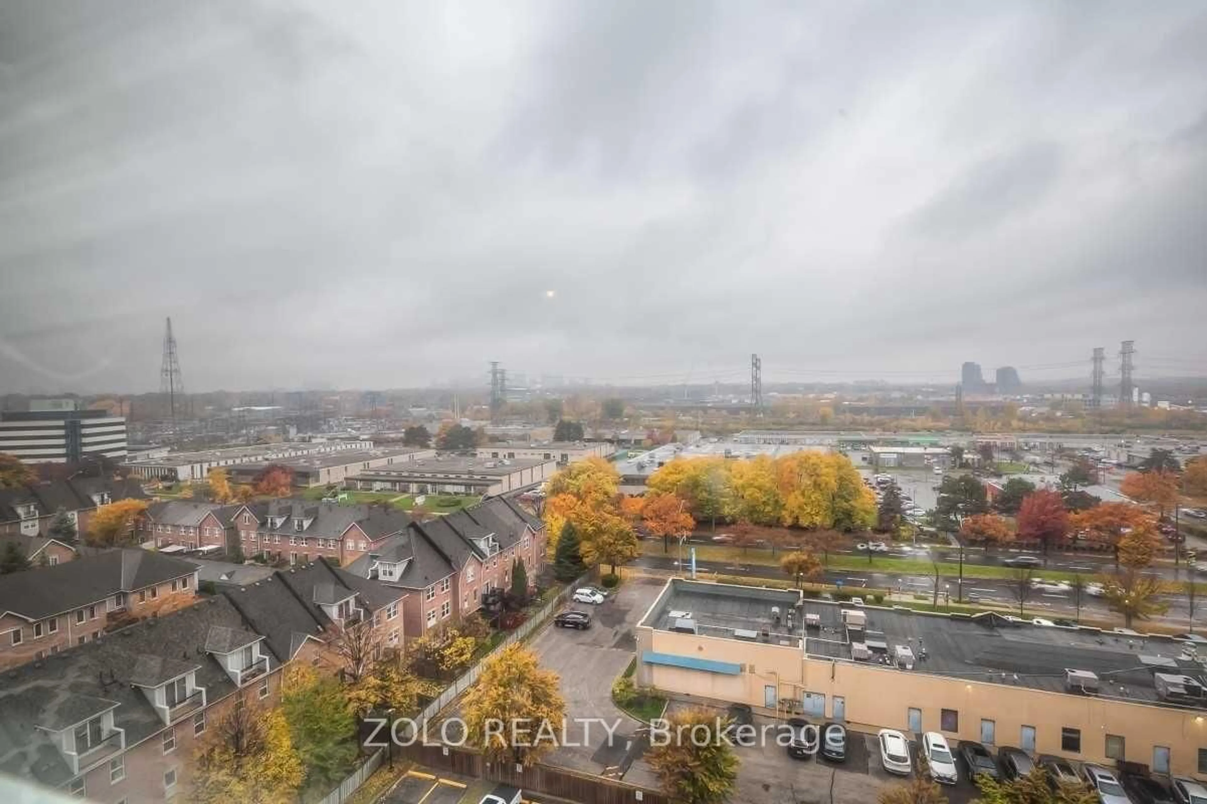 A pic from outside/outdoor area/front of a property/back of a property/a pic from drone, city buildings view from balcony for 21 Overlea Blvd #1107, Toronto Ontario M4H 1P2
