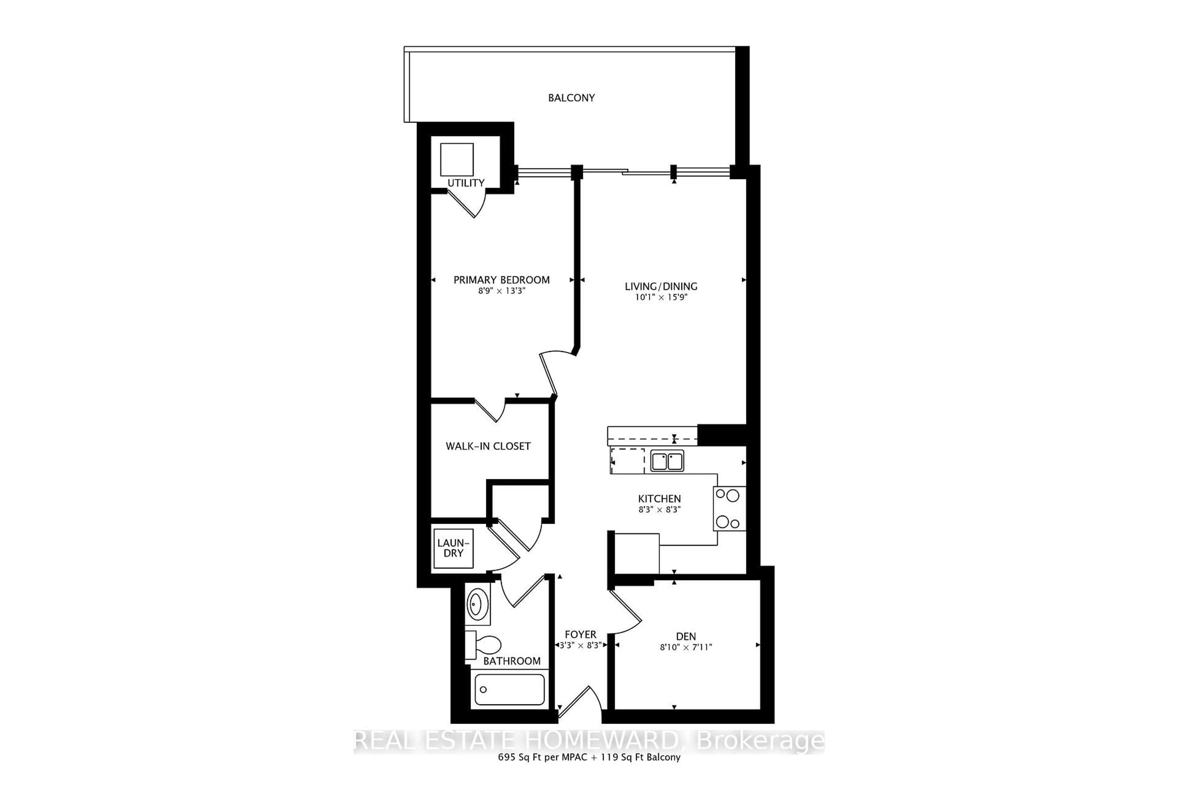 Floor plan for 4968 Yonge St #2507, Toronto Ontario M2N 7G9