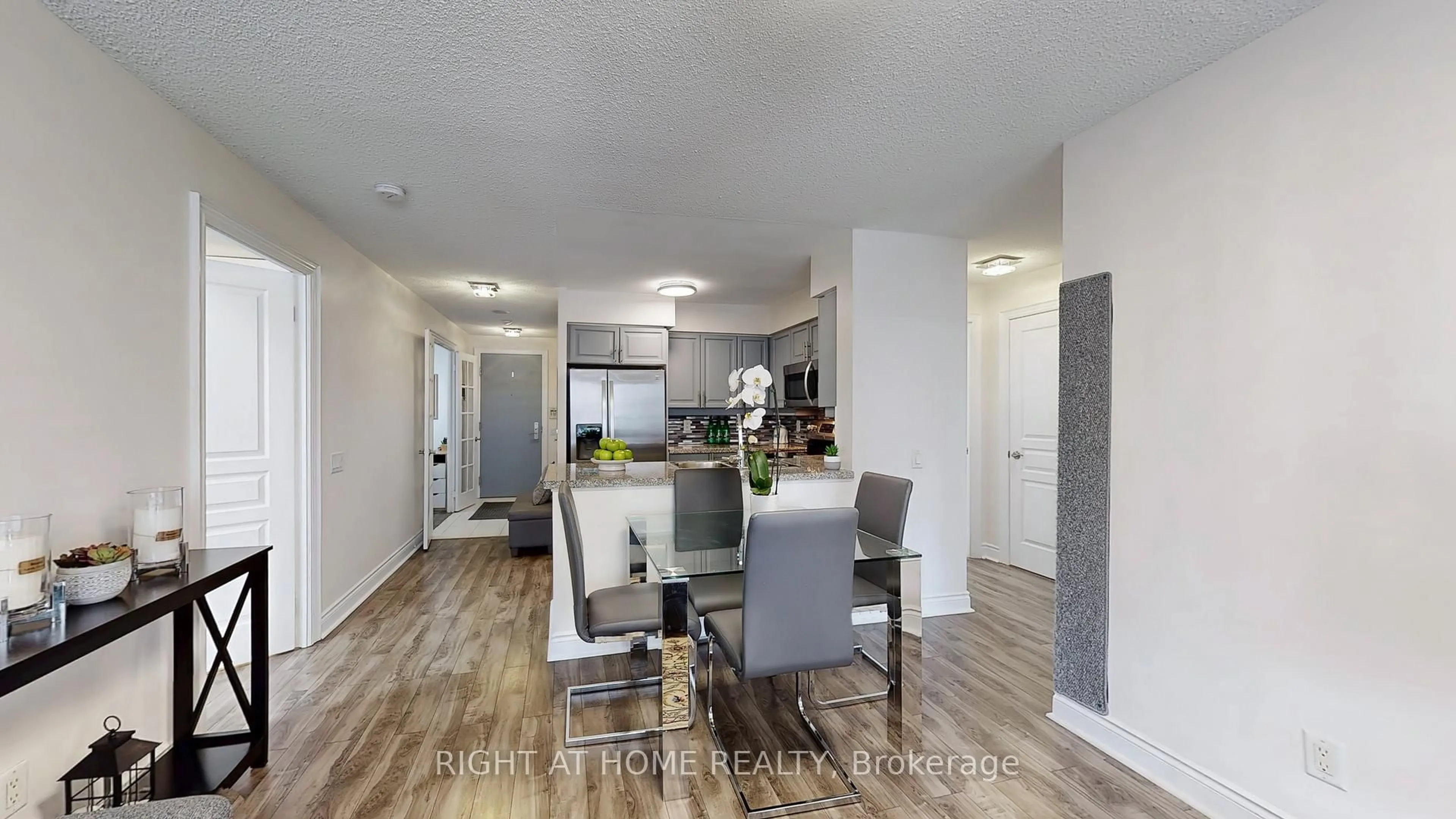 Open concept kitchen, wood/laminate floor for 8 Mckee Ave #901, Toronto Ontario M2N 7E5