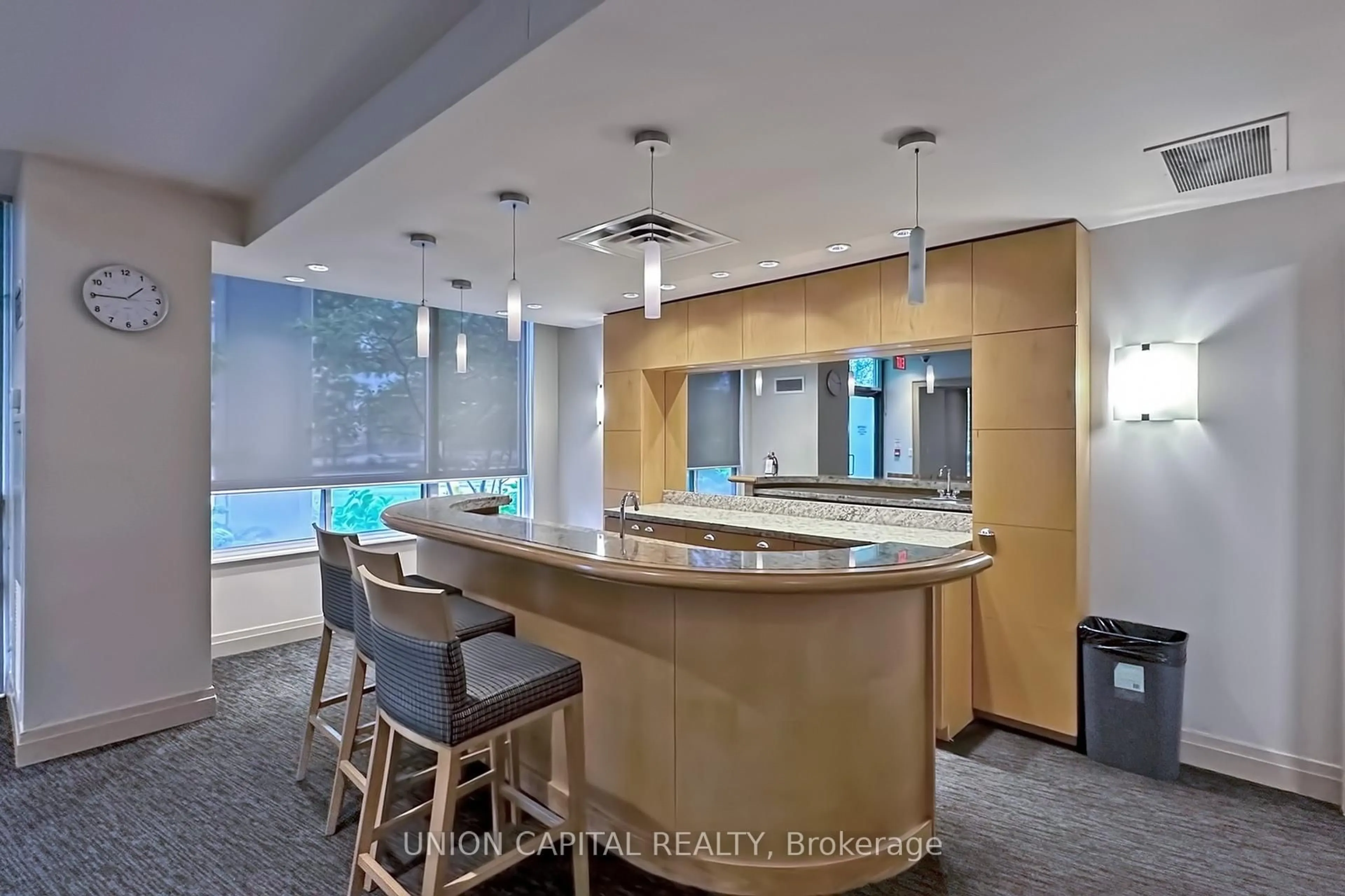 Contemporary kitchen, ceramic/tile floor for 509 Beecroft Rd #1609, Toronto Ontario M2N 0A3