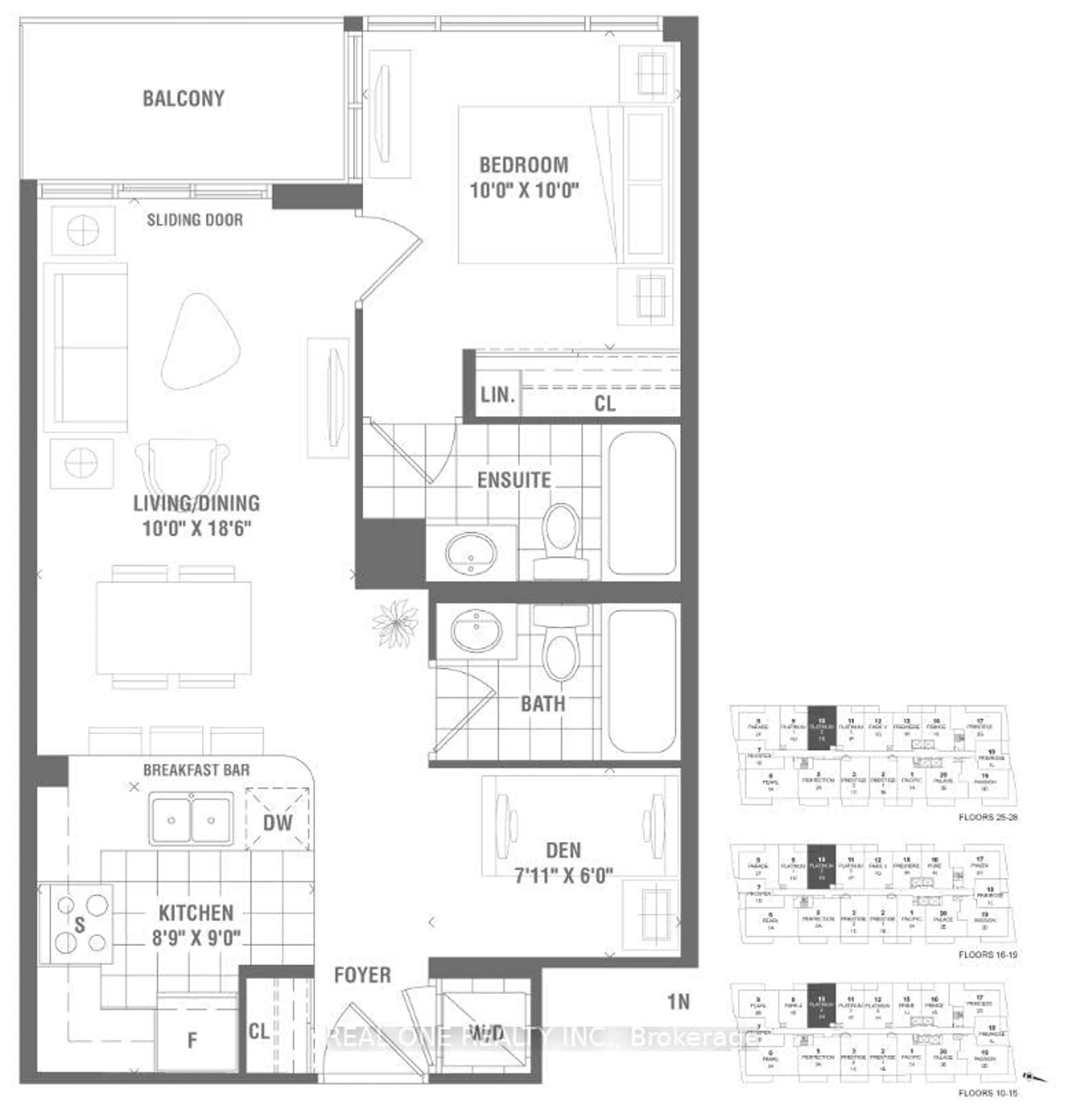 Floor plan for 4955 Yonge St #2212, Toronto Ontario M2N 0L8
