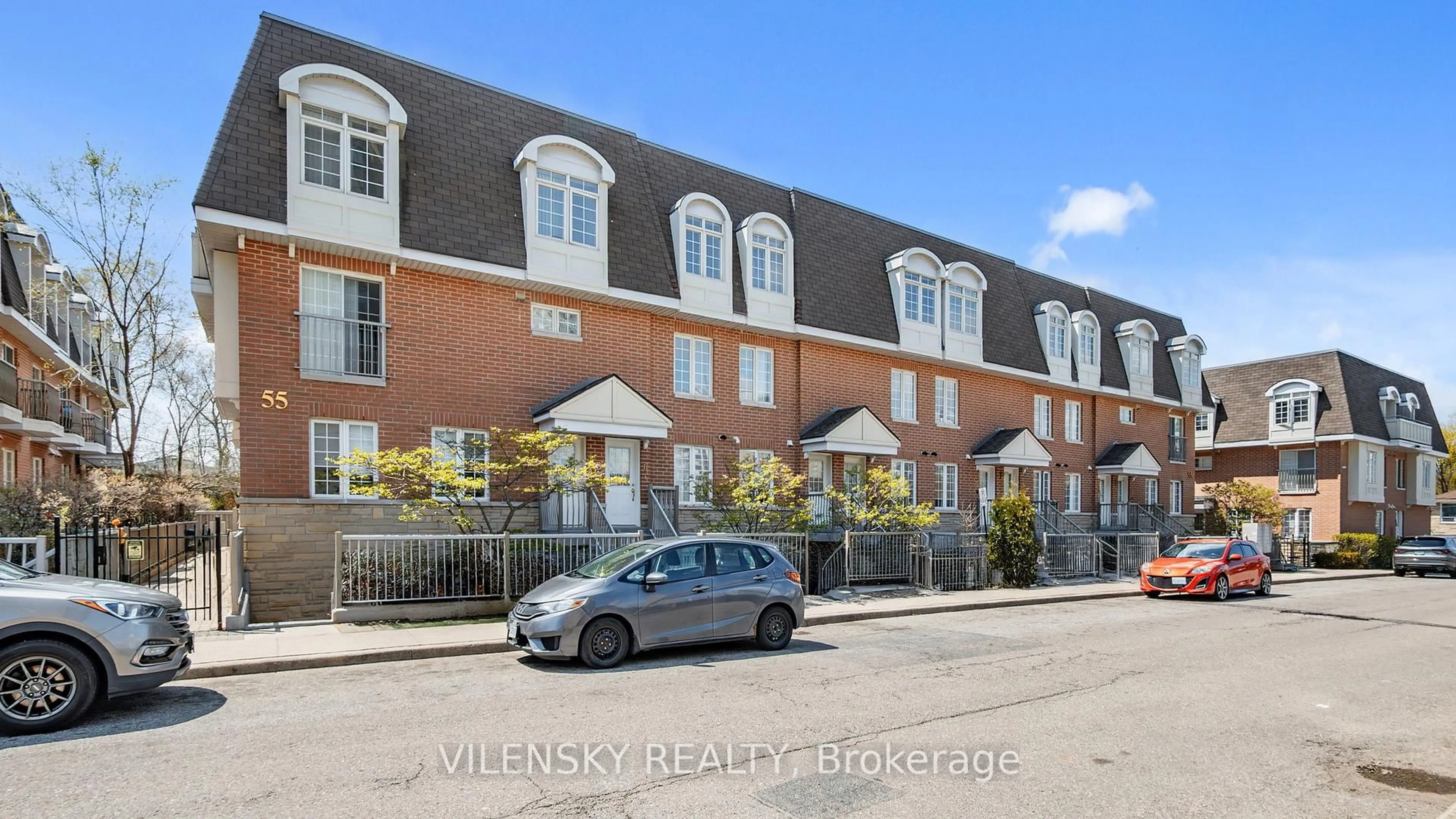 A pic from outside/outdoor area/front of a property/back of a property/a pic from drone, street for 55 Cedarcroft Blvd #11, Toronto Ontario M2R 3Y1